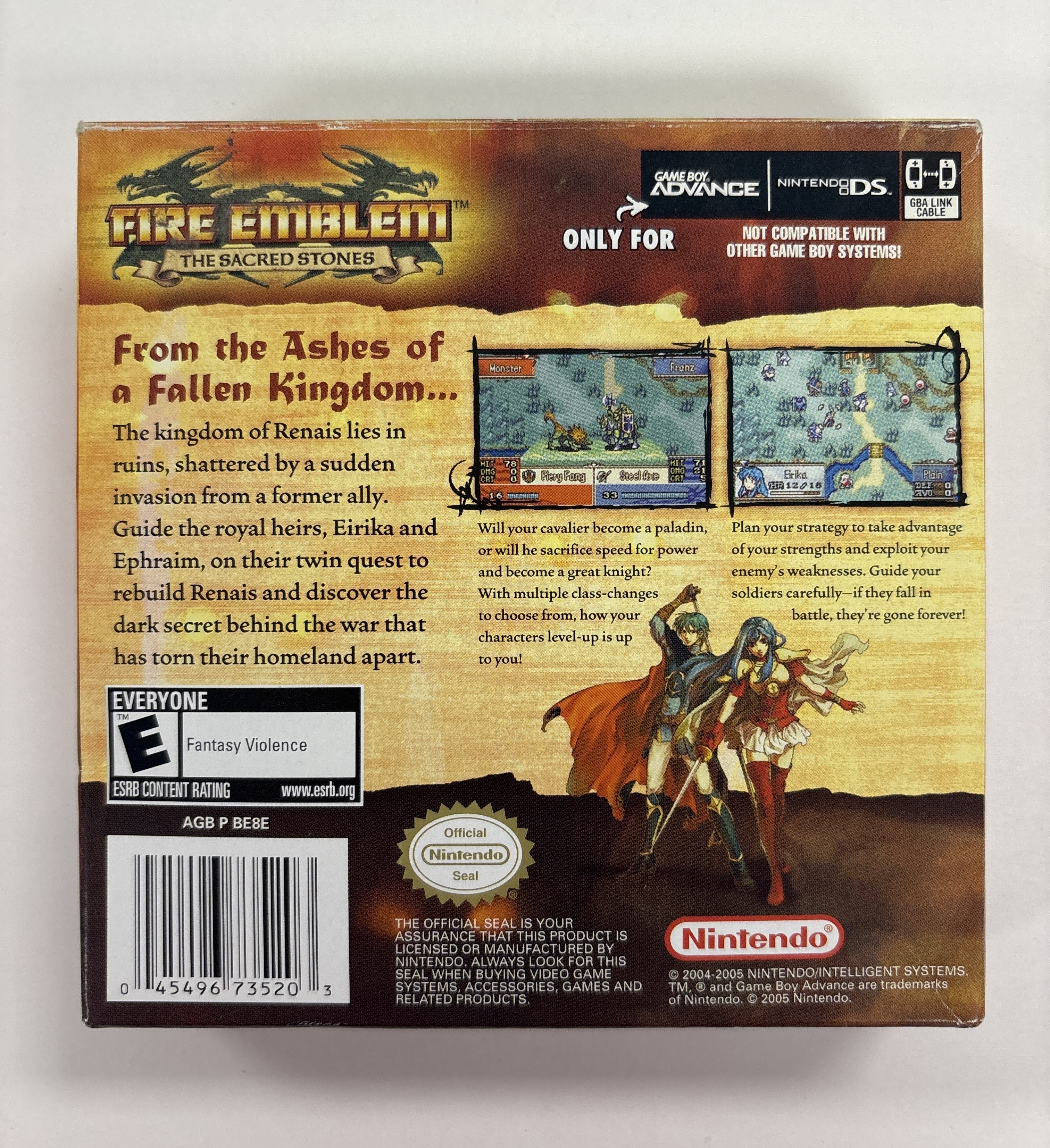 Fire Emblem: The Sacred Stones - Game Boy Advance Box & Manuals Only No Game