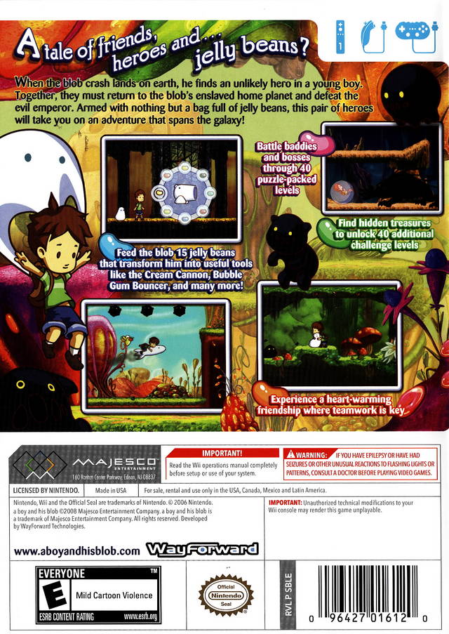 A Boy and His Blob Wii - Video Game - Used - CaveGamers - Image 2
