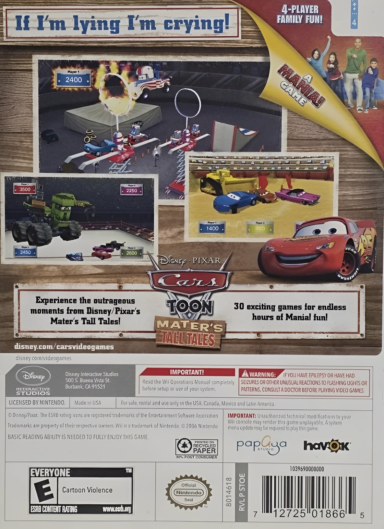 Cars Toon: Mater's Tall Tales Wii - Video Game - Used - CaveGamers - Image 2