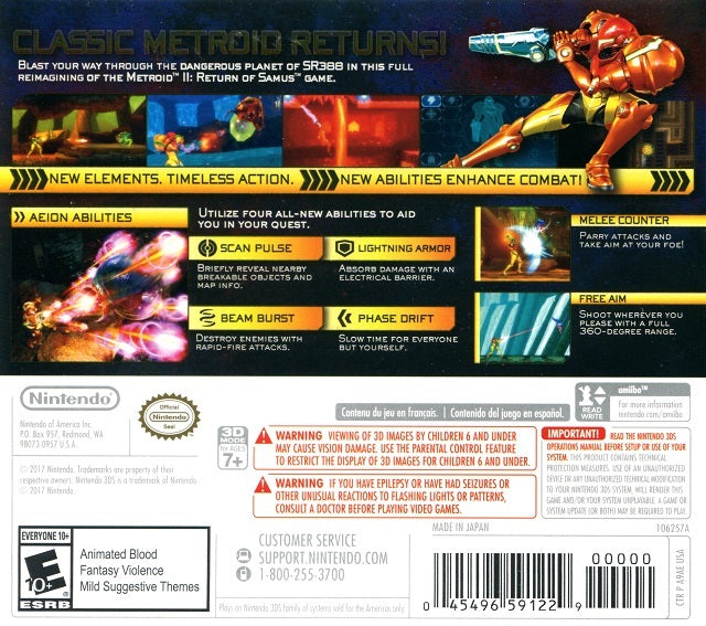 Metroid: Samus Returns 3DS - Video Game - Used - CaveGamers - Image 2