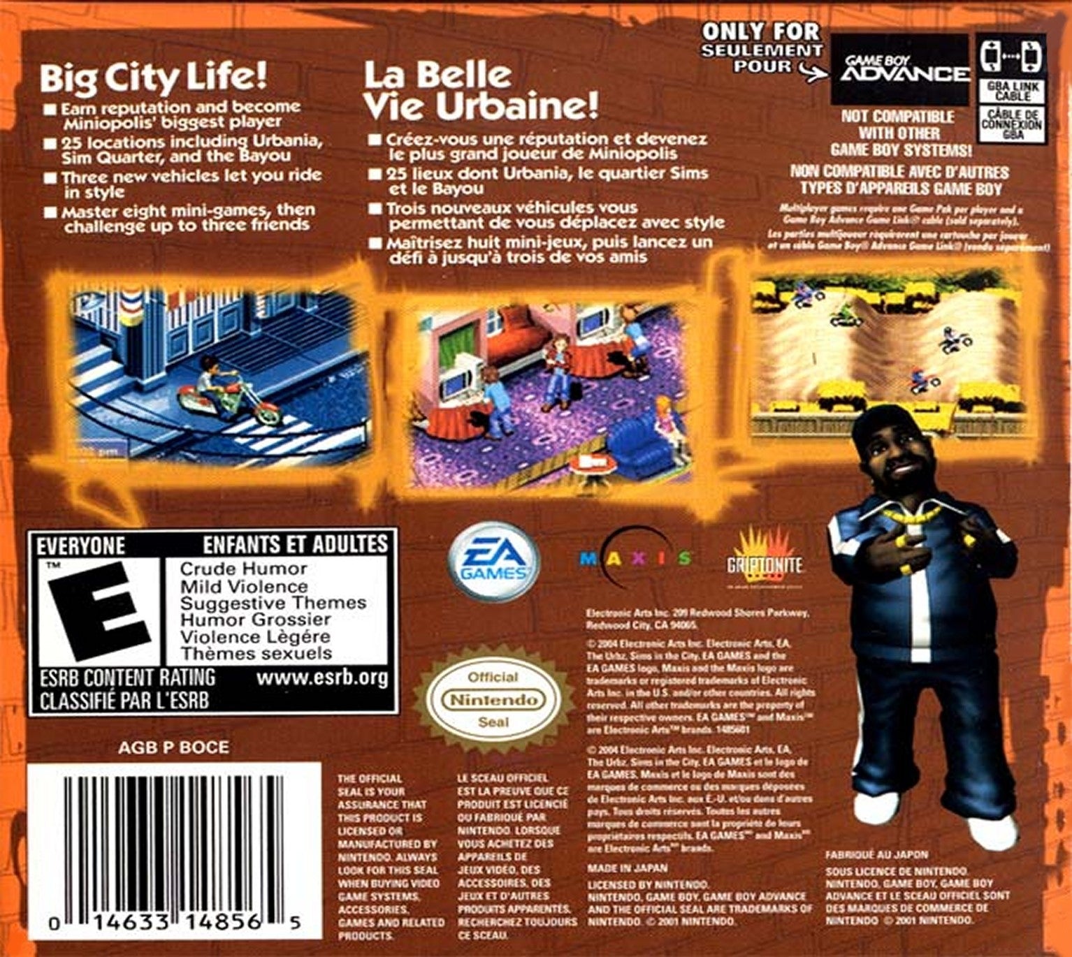 Urbz: Sims in the City Game Boy Advance - Video Game - Used - CaveGamers - Image 2