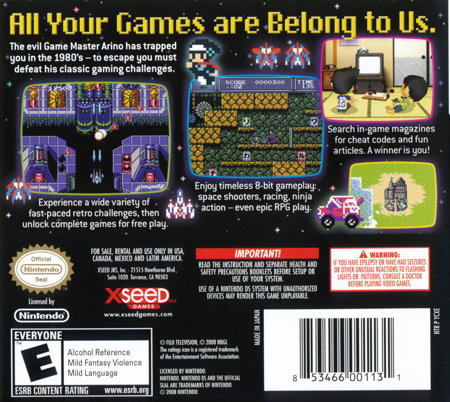 Retro Game Challenge DS - Video Game - Used - CaveGamers - Image 2
