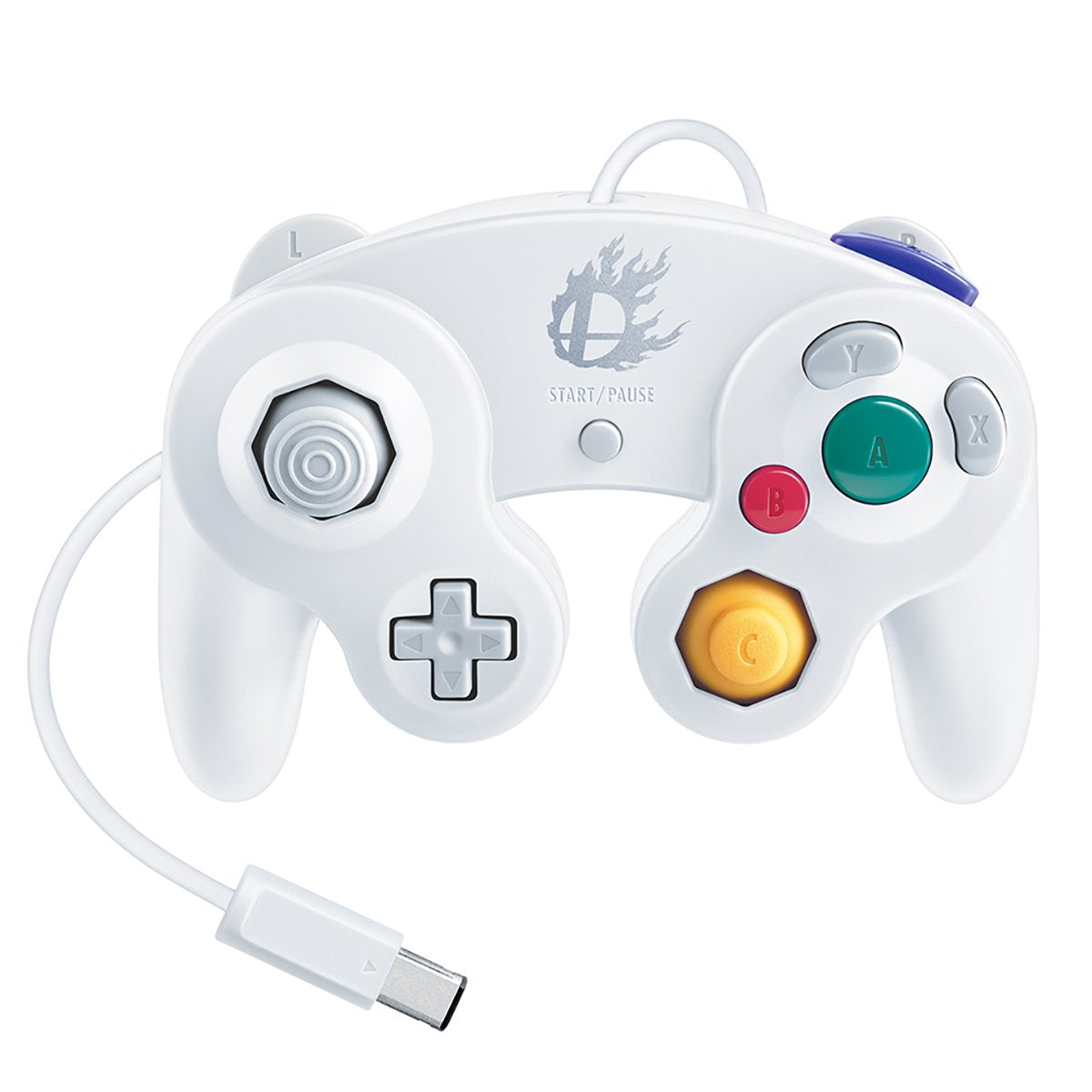 GameCube Controller - Super Smash Bros. Edition White - Video Game Accessory - Used - CaveGamers