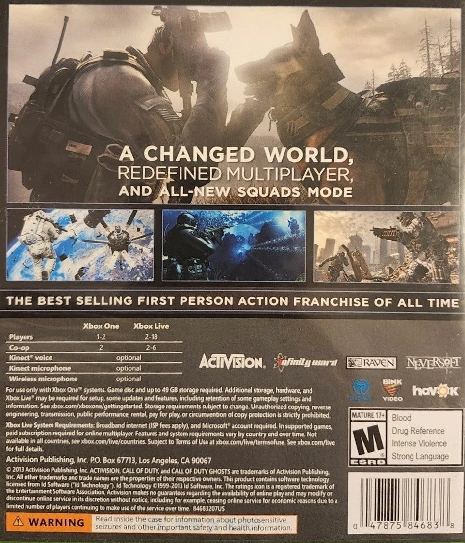 Call of Duty: Ghosts Xbox One - Video Game - Used - CaveGamers - Image 2