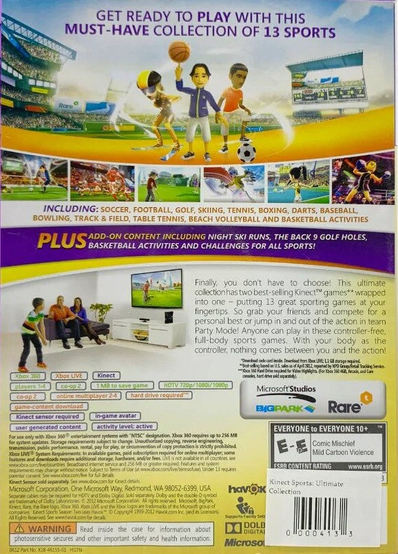 Kinect Sports Ultimate Collection [2 Discs] Xbox 360 - Video Game - Used - CaveGamers - Image 2