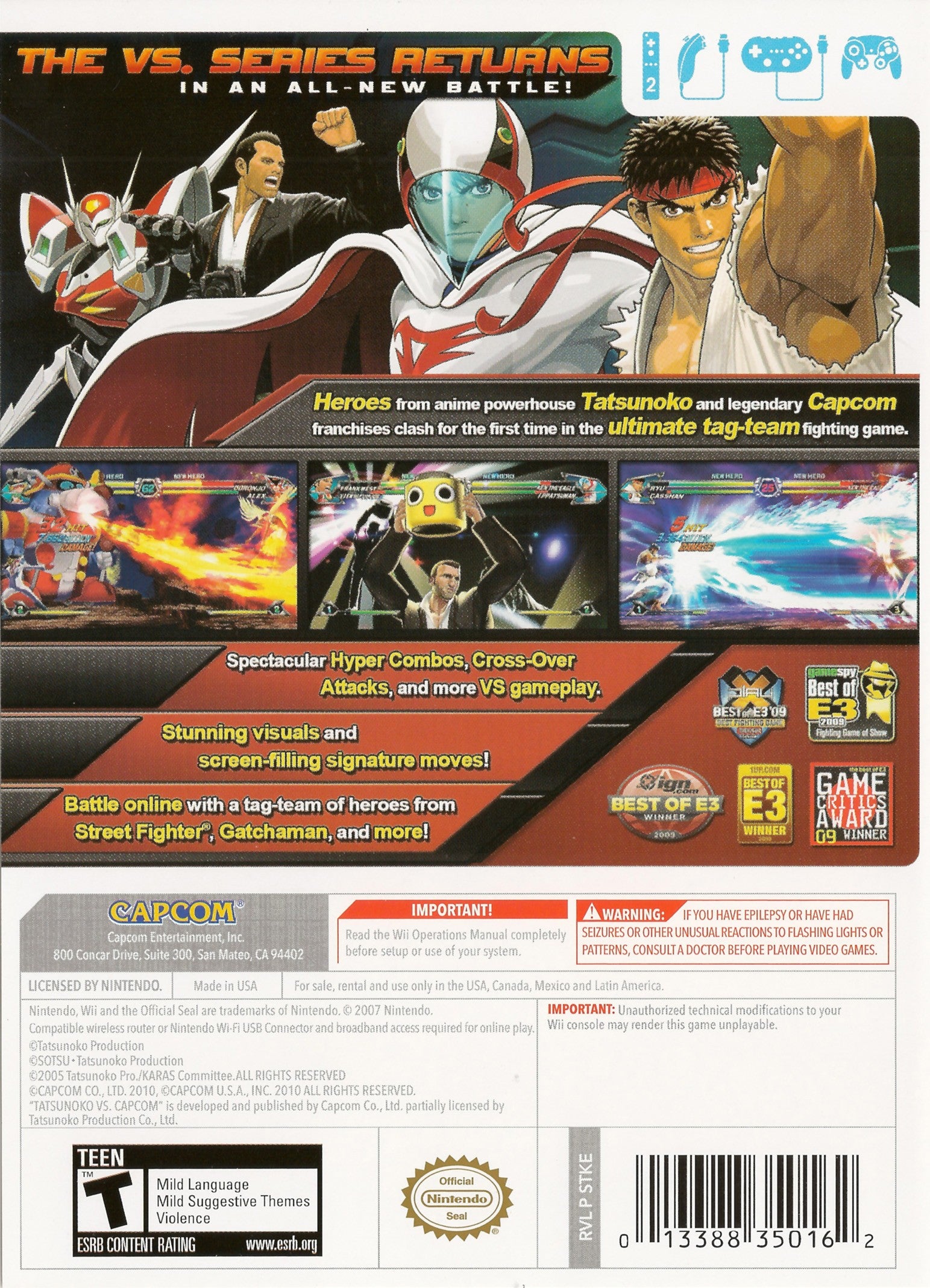 Tatsunoko vs. Capcom: Ultimate All-Stars Wii - Video Game - Used - CaveGamers - Image 2