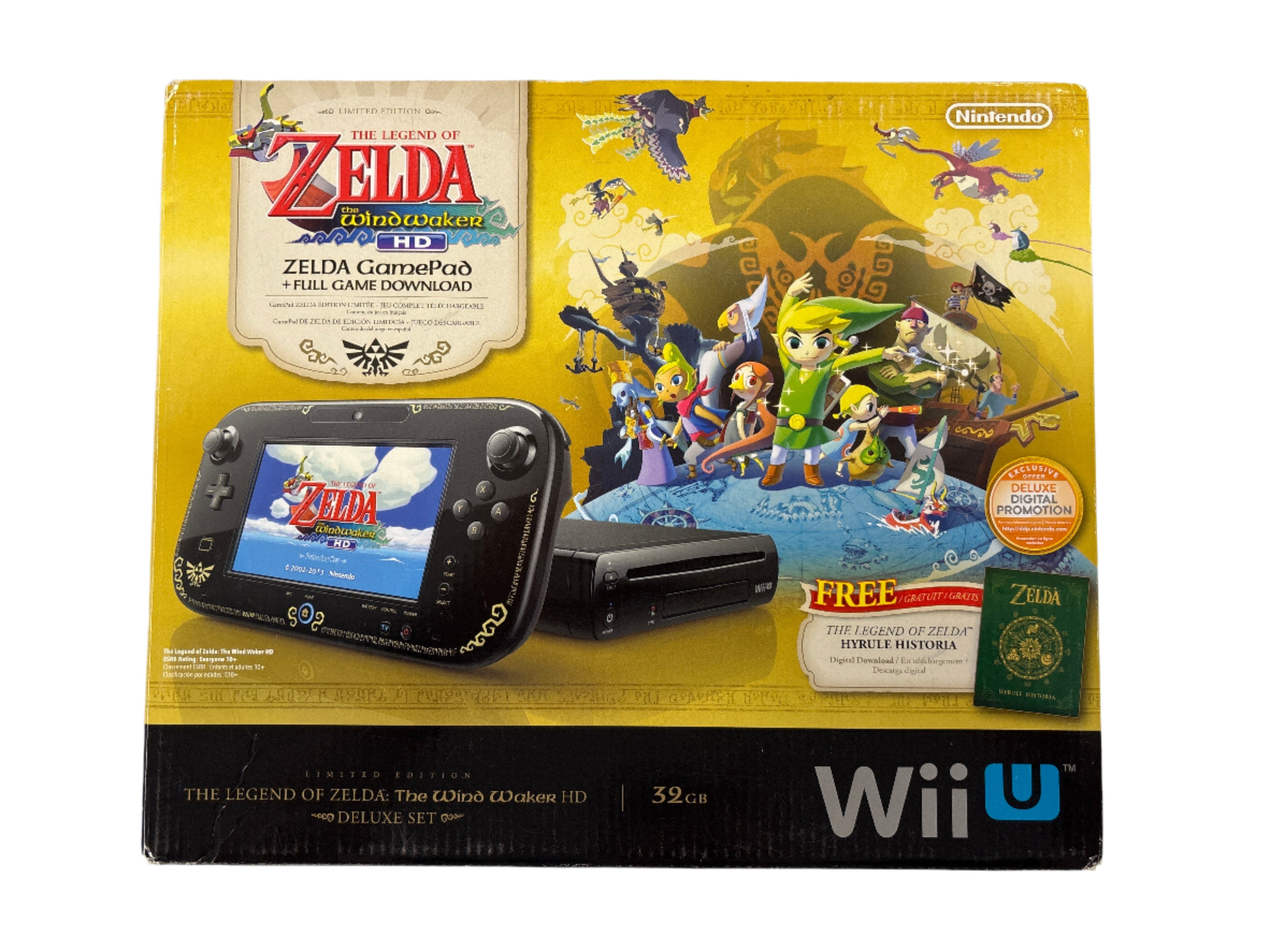 The Legend of Zelda: The Wind Waker HD Deluxe Set - Wii U Box & Inserts Only No Console