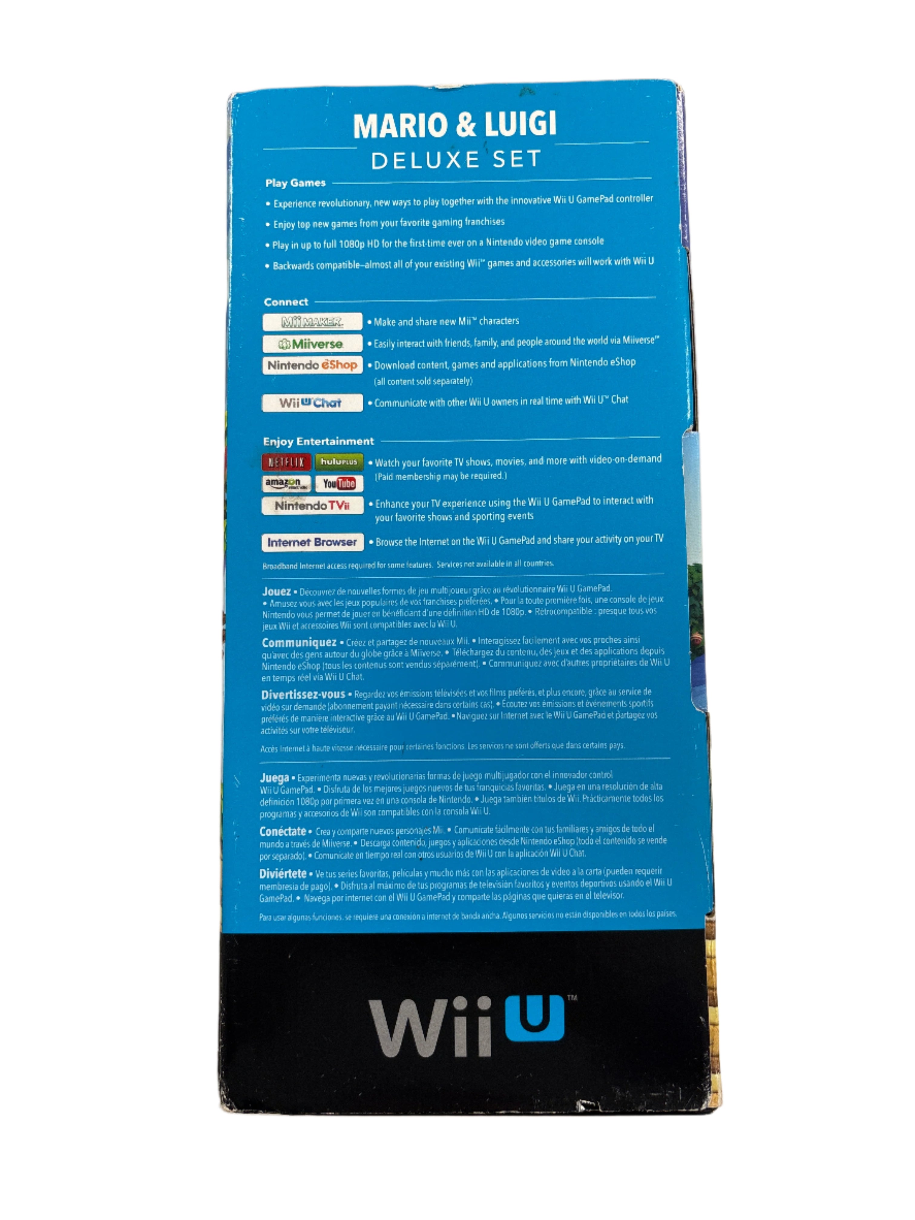 Mario & Luigi Deluxe Set - Wii U Box & Inserts Only No Console