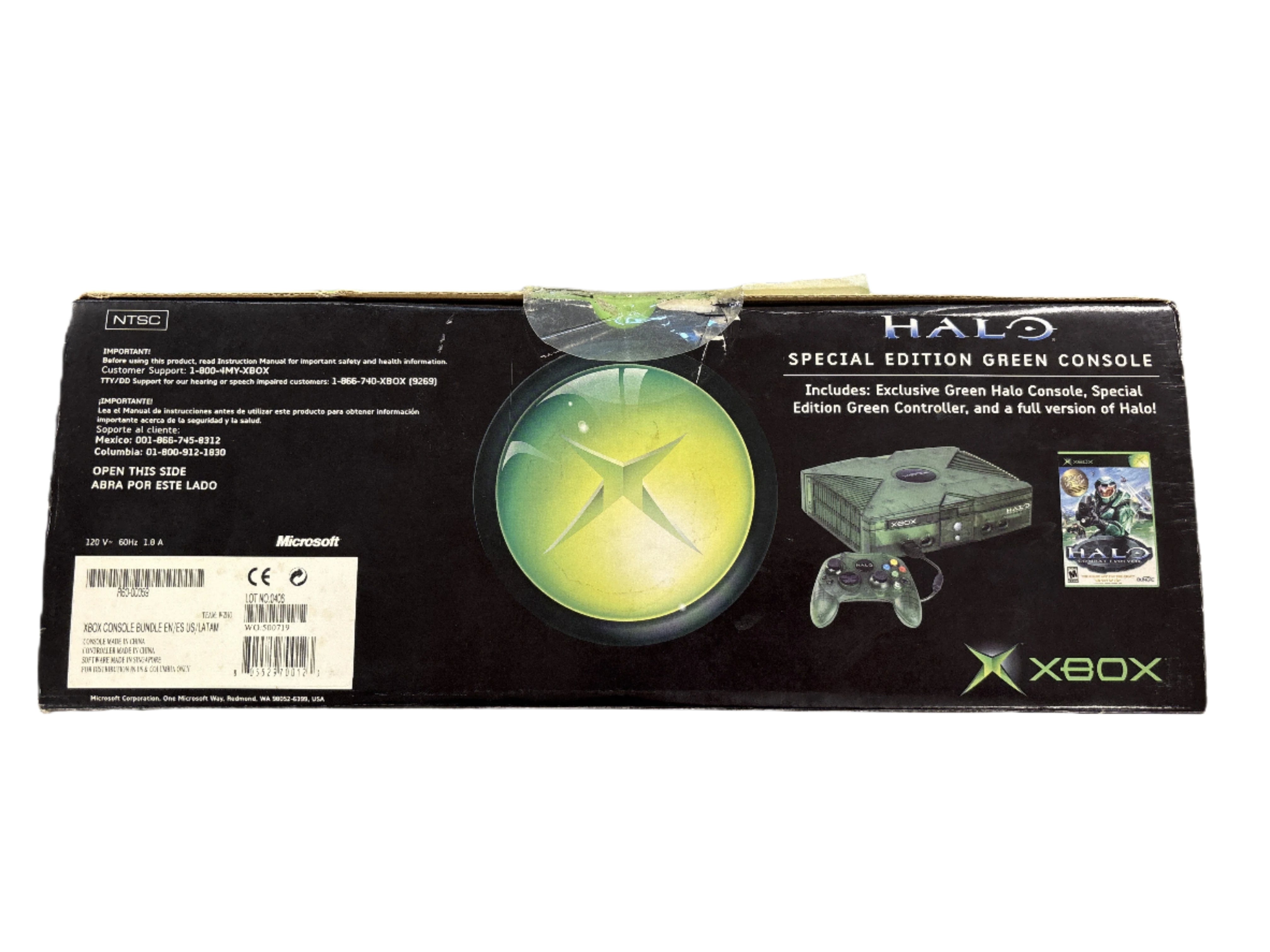 Halo Special Edition Green Console - Microsoft Xbox Box & Inserts Only No Console
