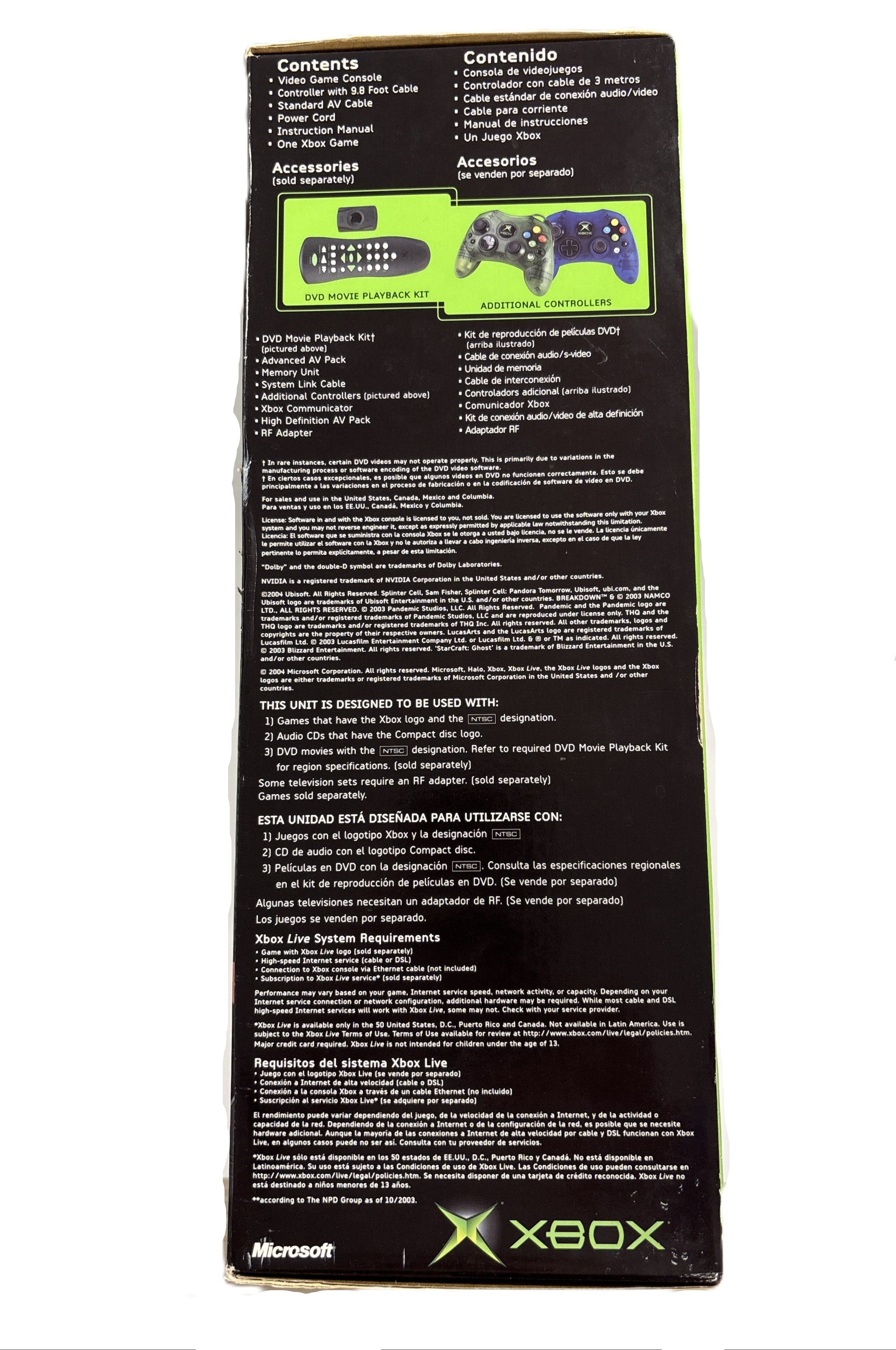 Halo Special Edition Green Console - Microsoft Xbox Box & Inserts Only No Console
