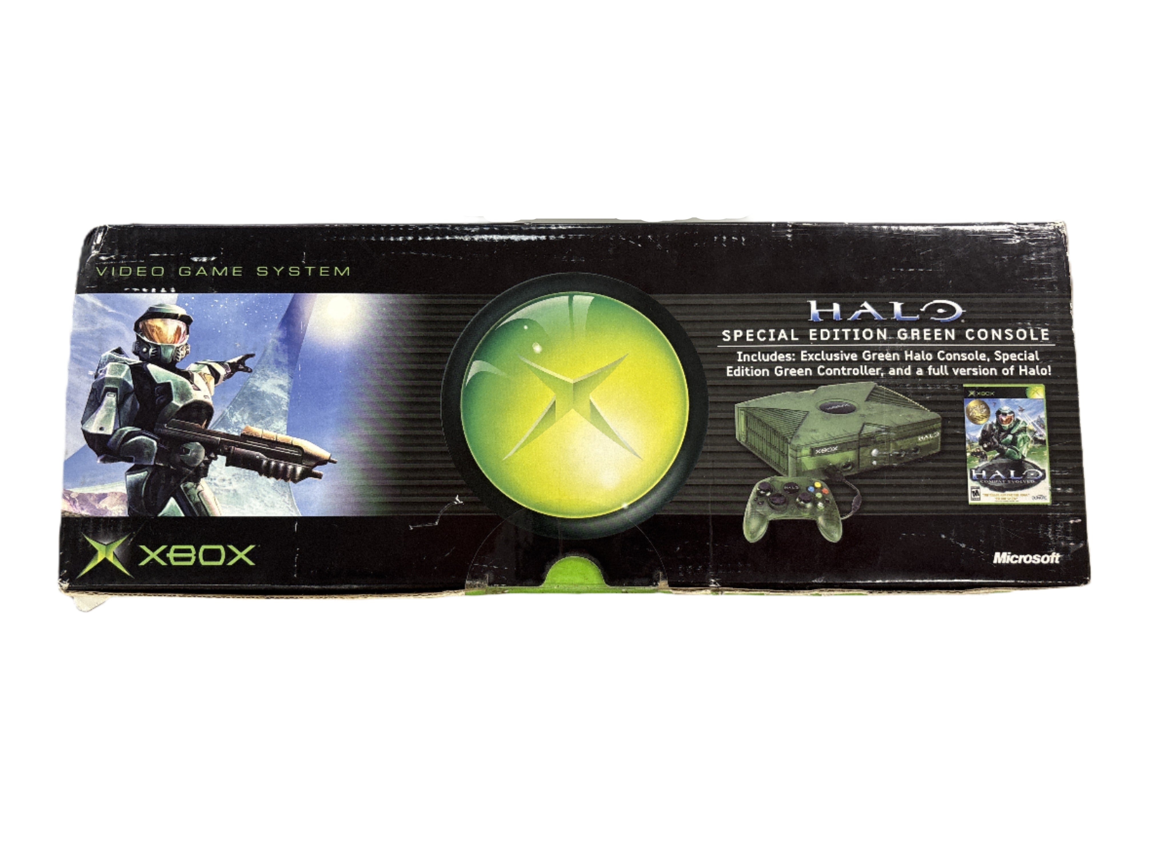 Halo Special Edition Green Console - Microsoft Xbox Box & Inserts Only No Console