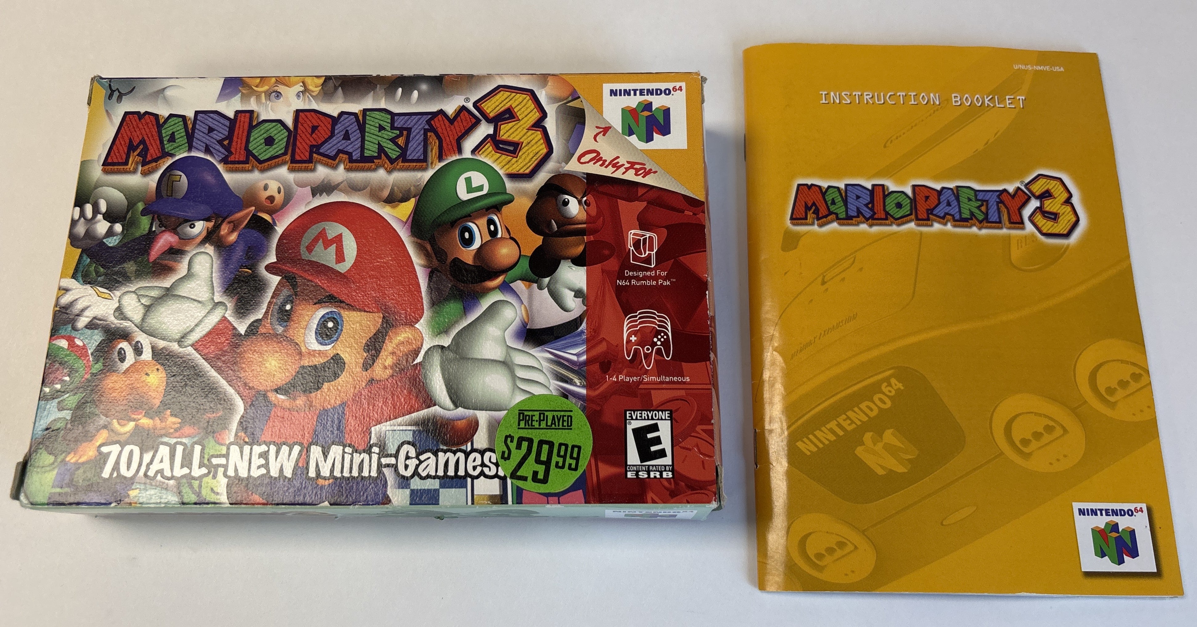 Mario Party 3 - Nintendo 64 Box & Manual Only No Game