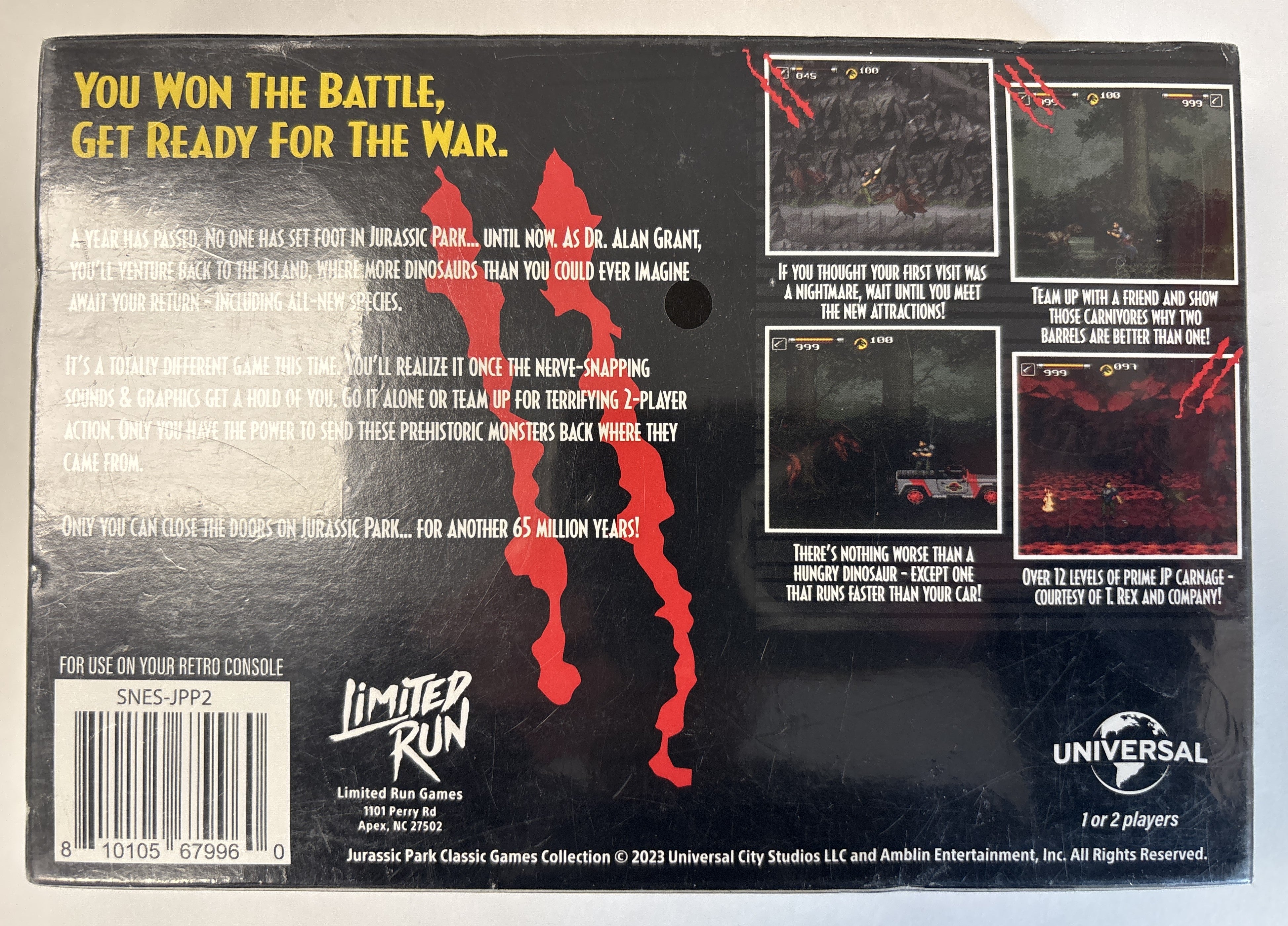 Jurassic Park Part 2: The Chaos Continues SNES Limited Run Brand New & Factory Sealed!