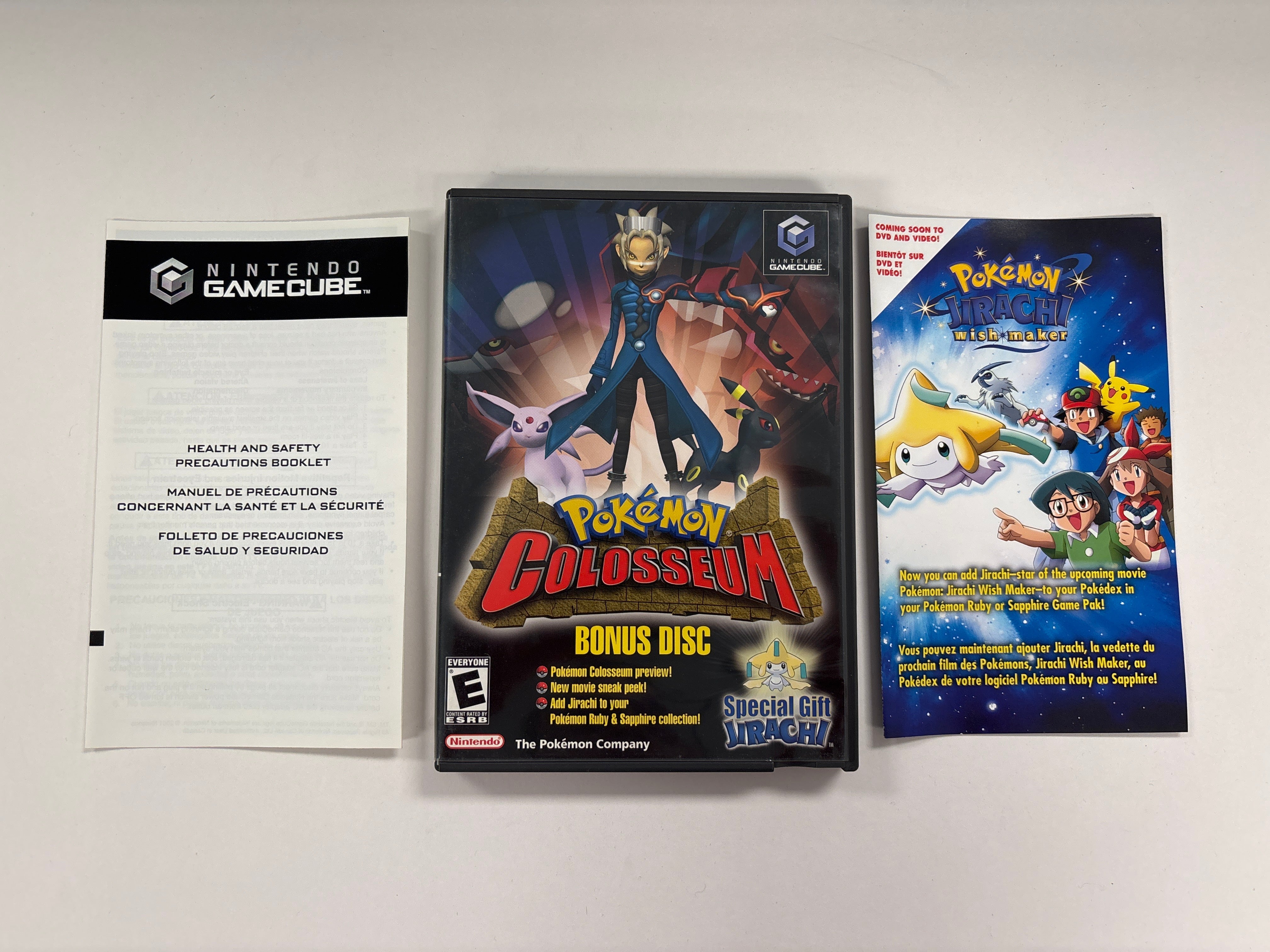 Pokemon Colosseum Bonus Disc - GameCube Case & Manuals No Game