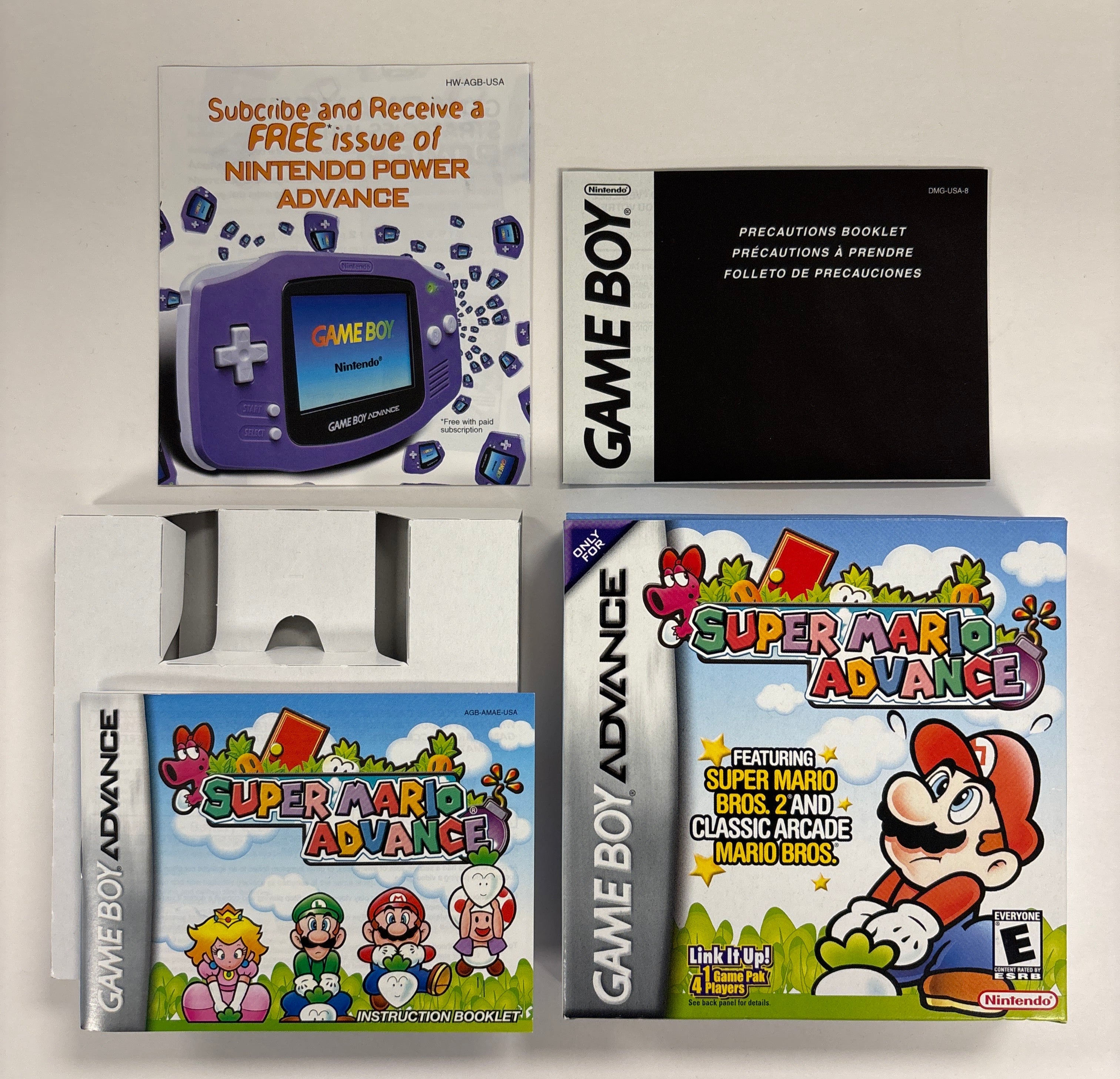 Super Mario Advance - Game Boy Advance Box & Manuals Only No Game