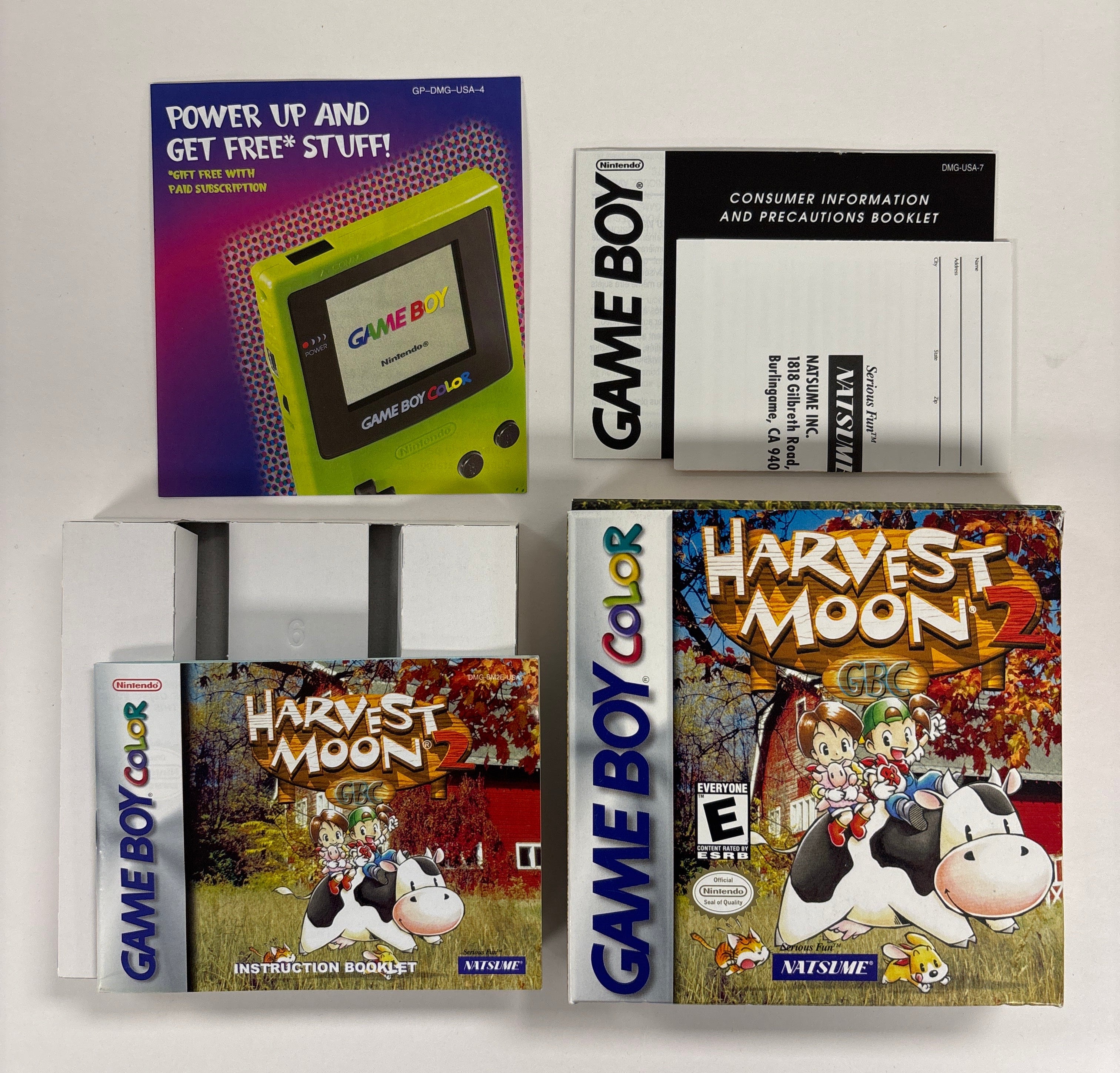 Harvest Moon 2 - Game Boy Color Box & Manuals Only No Game