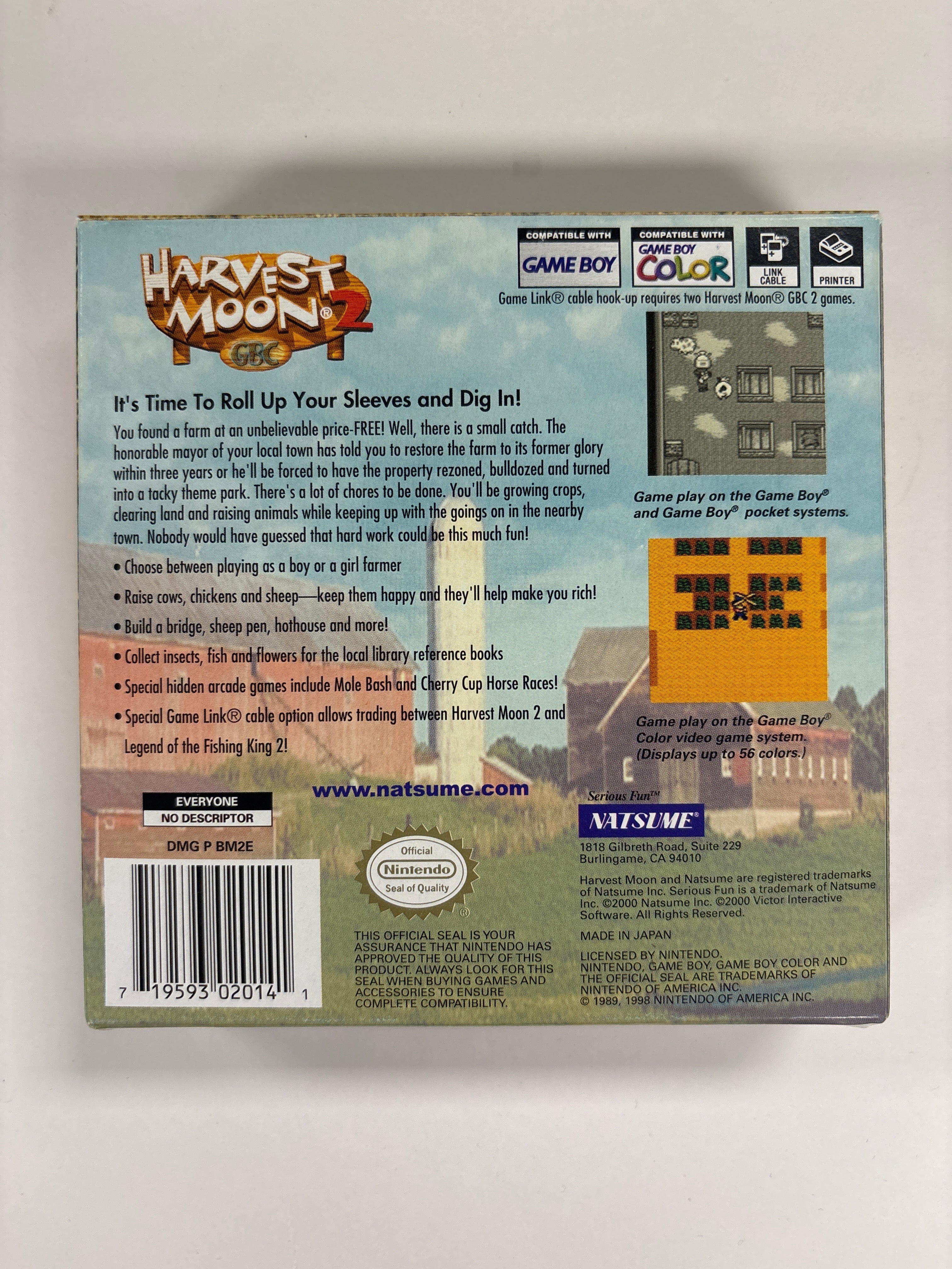 Harvest Moon 2 - Game Boy Color Box & Manuals Only No Game