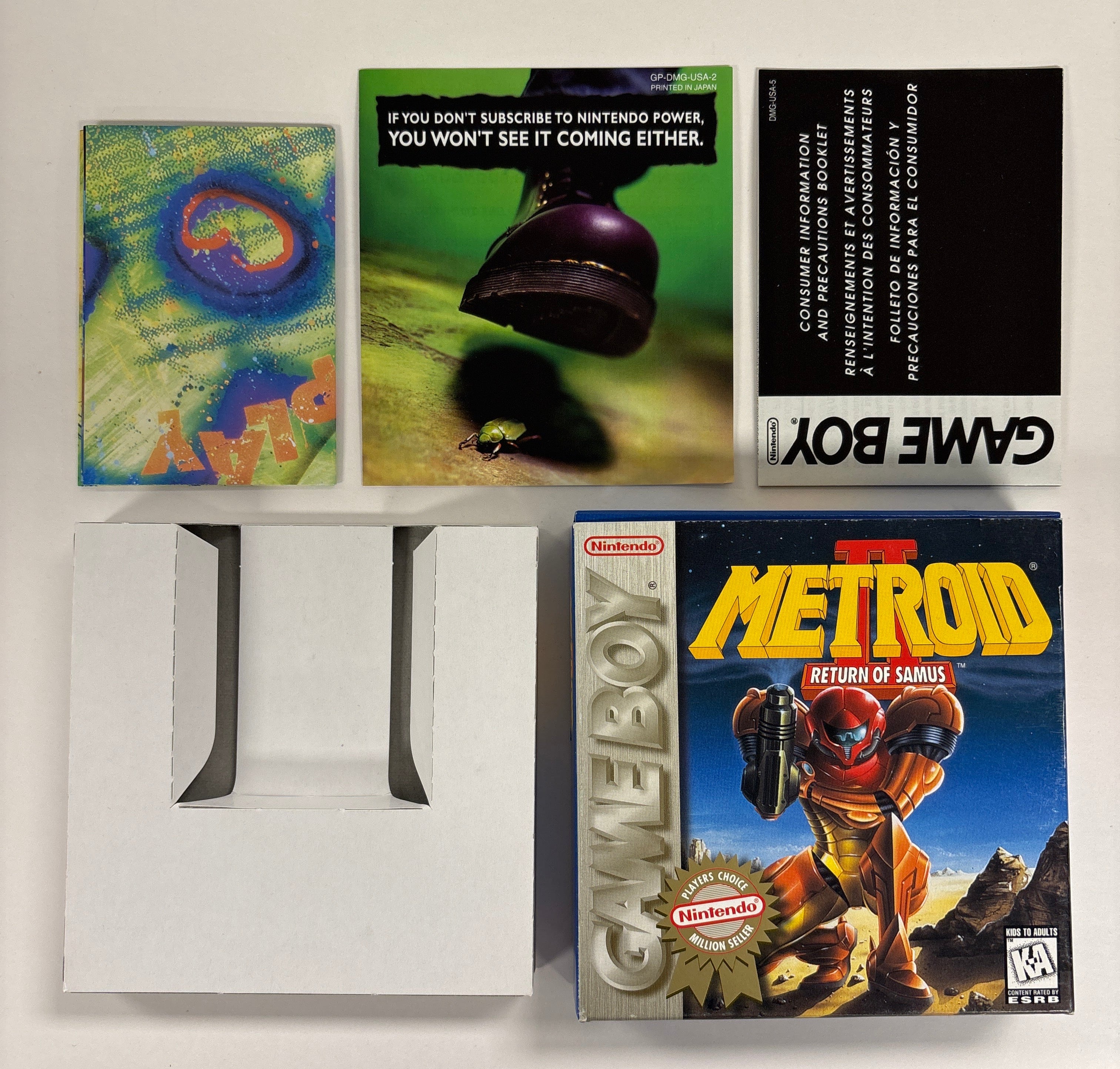 Metroid II: Return of Samus - Game Boy Box & Inserts Only No Game or Manual