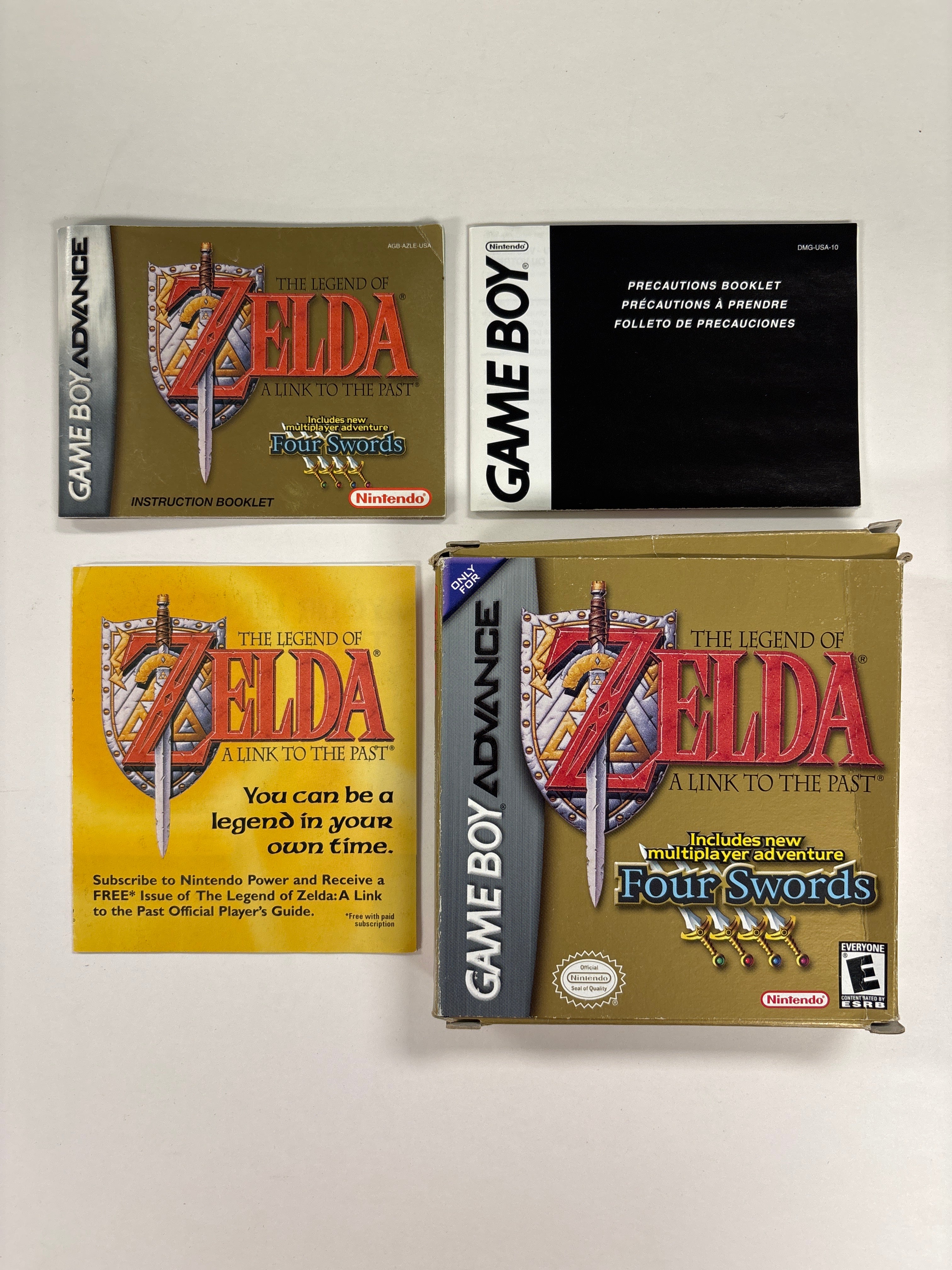The Legend of Zelda: A Link to the Past & Four Swords - Game Boy Advance Box & Manuals Only No Game