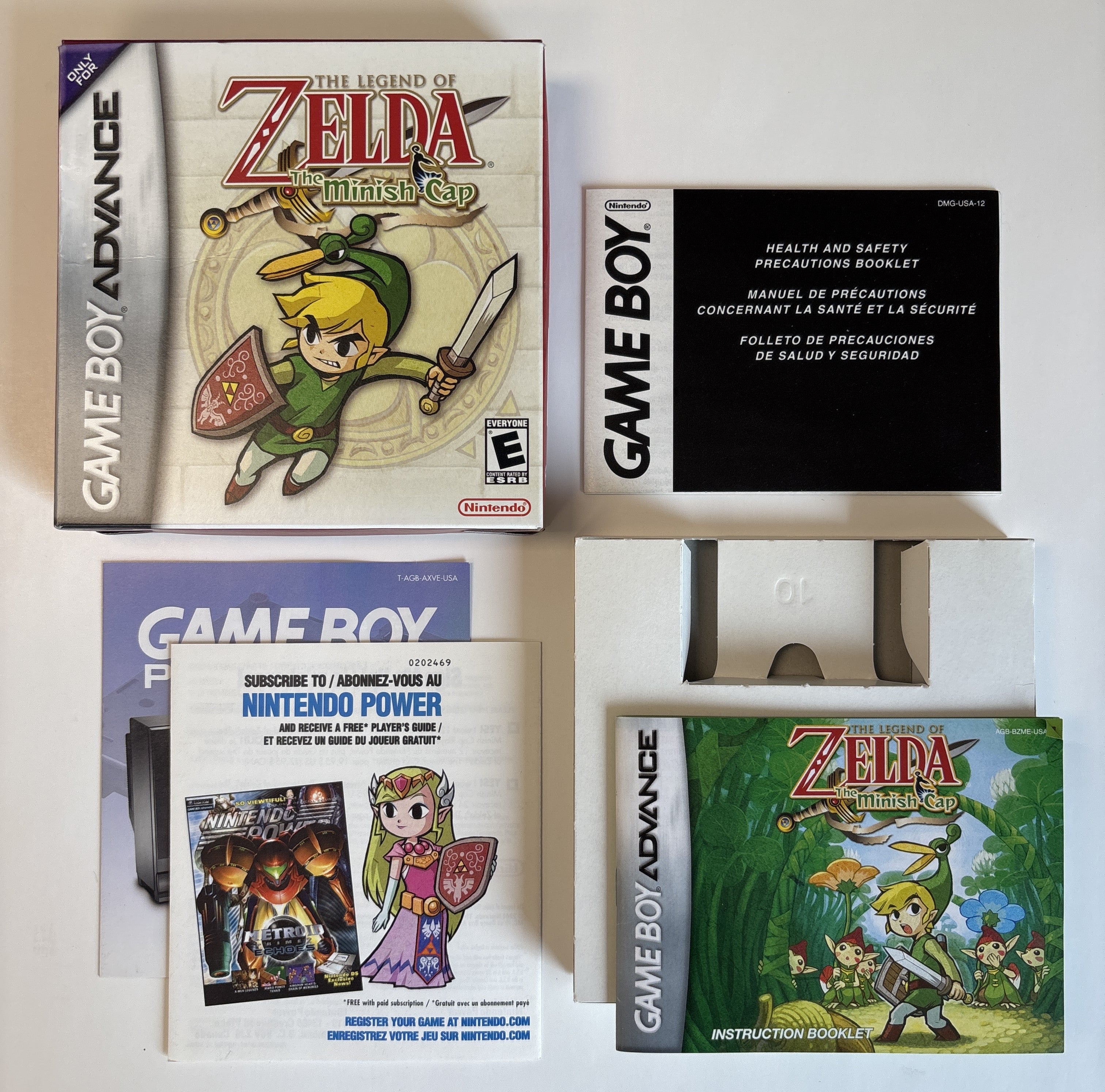The Legend of Zelda: The Minish Cap - Nintendo Game Boy Advance NO GAME Box & Manuals Only