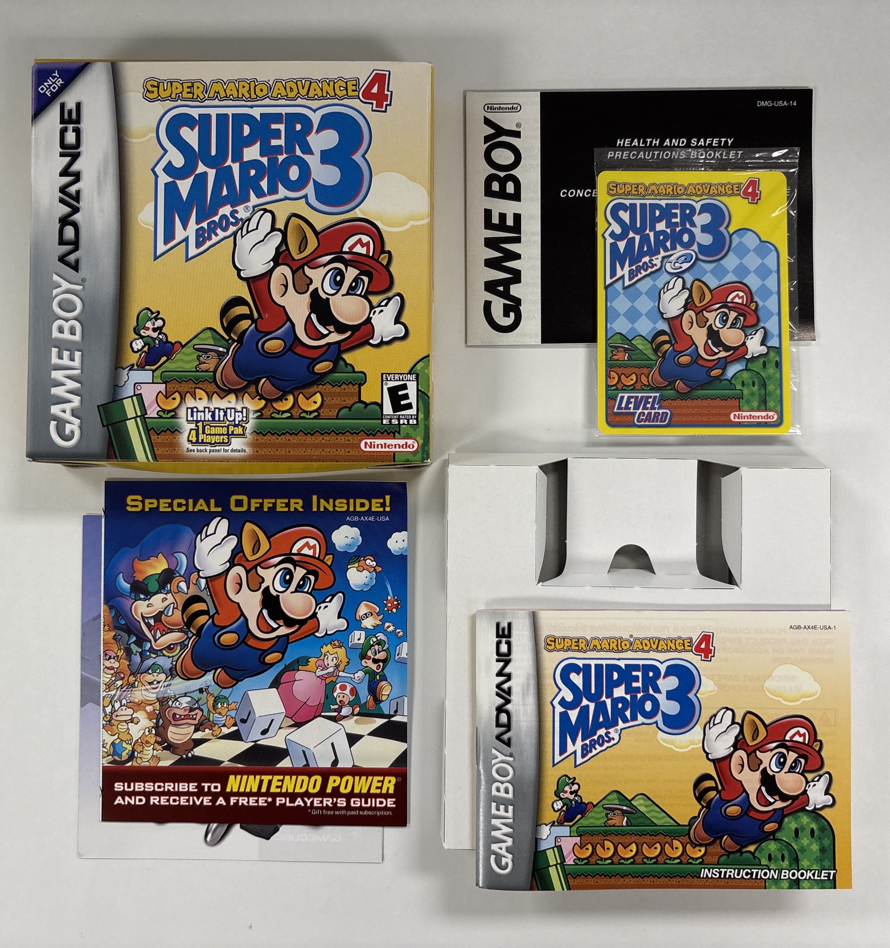 Super Mario Advance 4: Super Mario Bros 3 - Nintendo Game Boy Advance NO GAME Box & Manuals Only + Sealed Card!