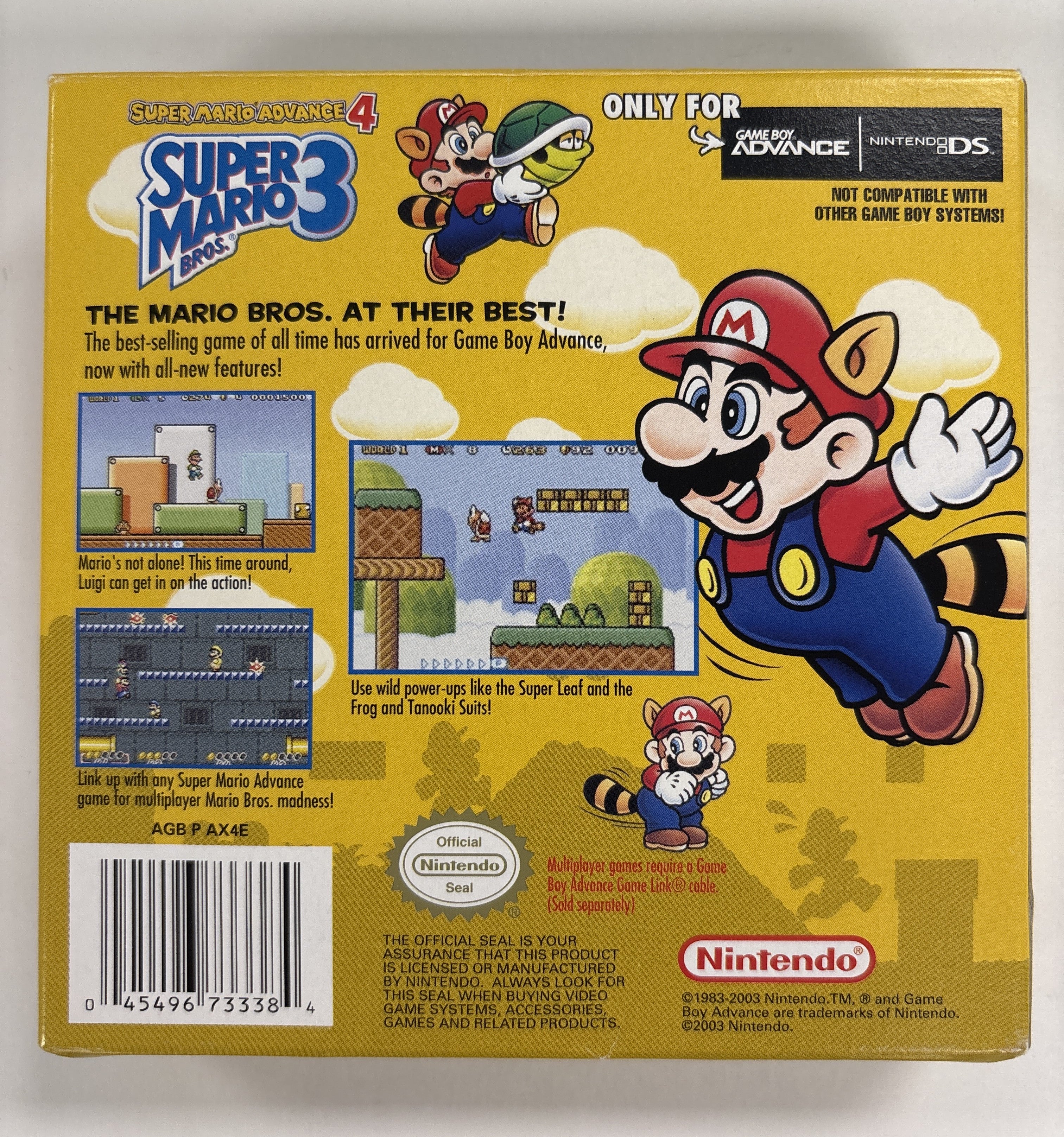 Super Mario Advance 4: Super Mario Bros 3 - Nintendo Game Boy Advance NO GAME Box & Manuals Only + Sealed Card!