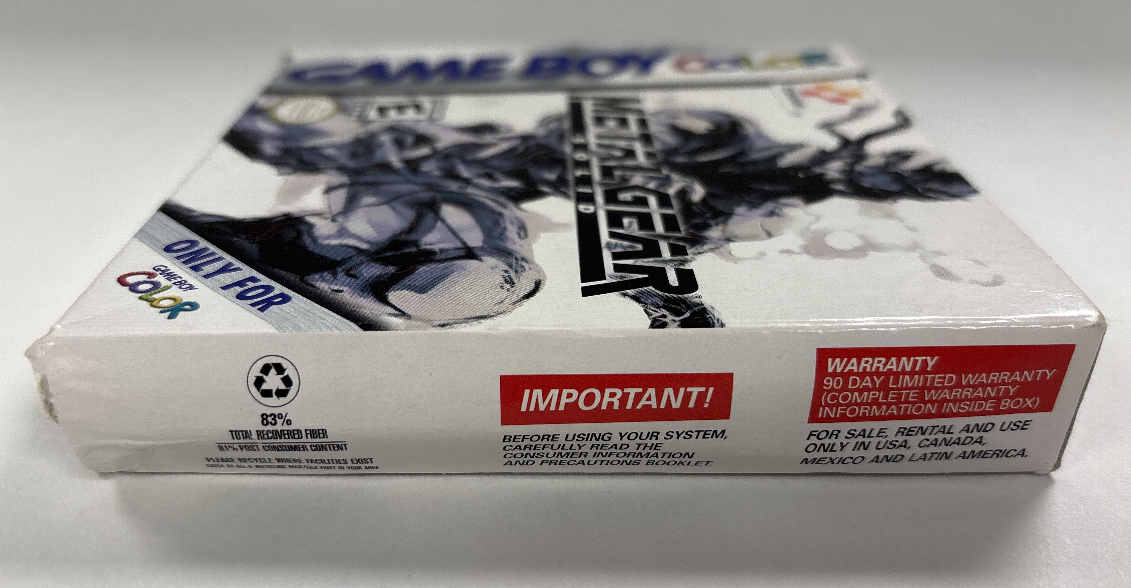 Metal Gear Solid - Nintendo Game Boy Color Box & Manual Only NO GAME