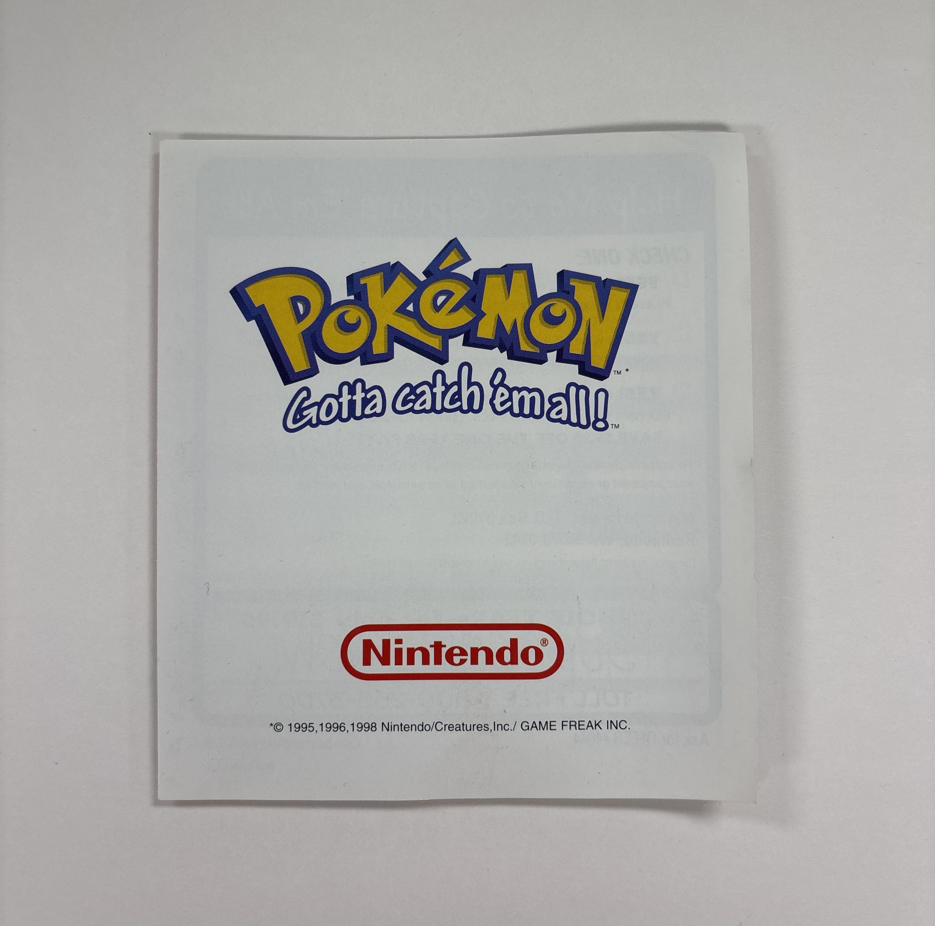 Pokemon Blue Version - Game Boy Box & Inserts Only No Game or Manual