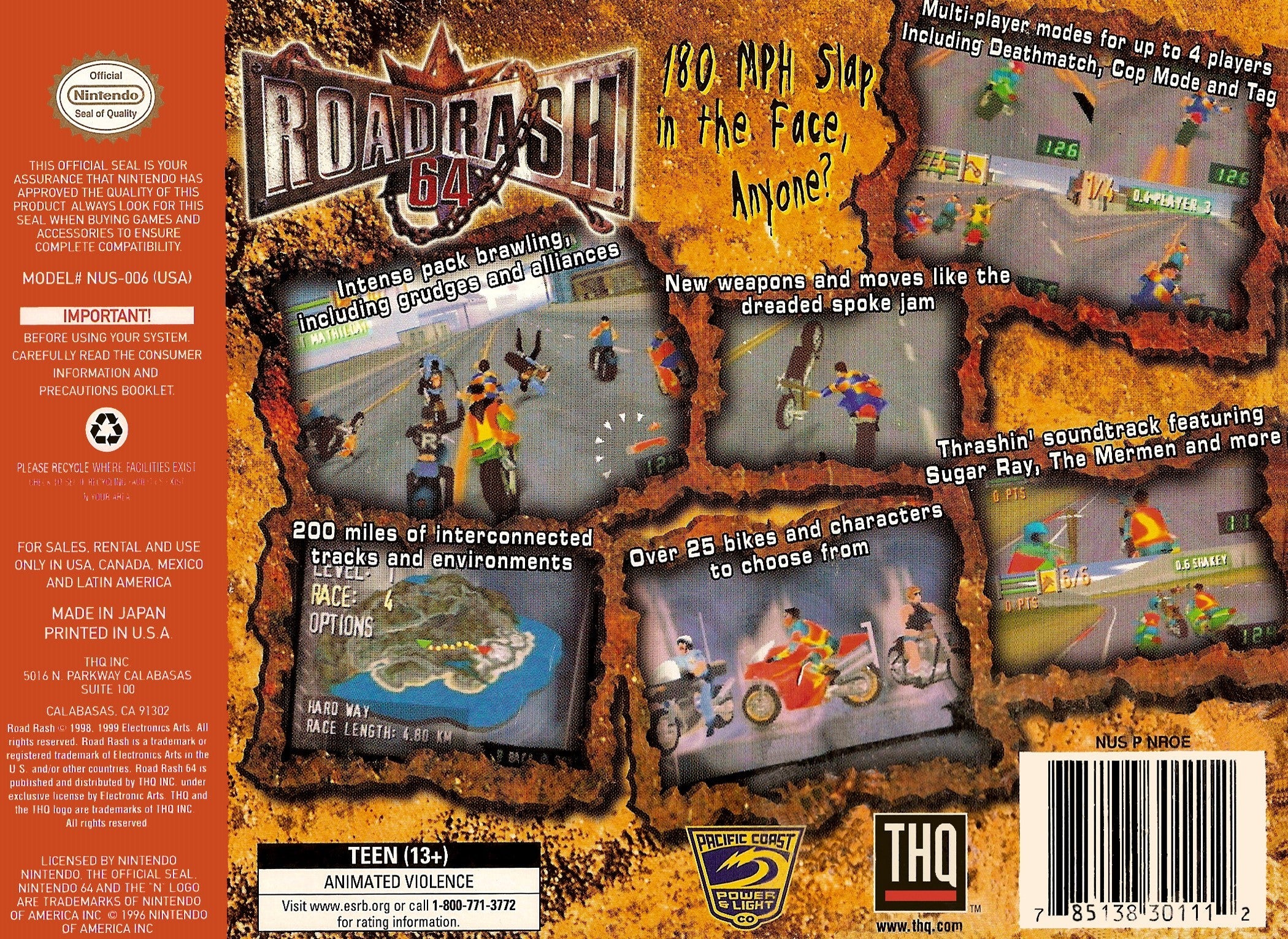 Road Rash 64 (Black Cart)