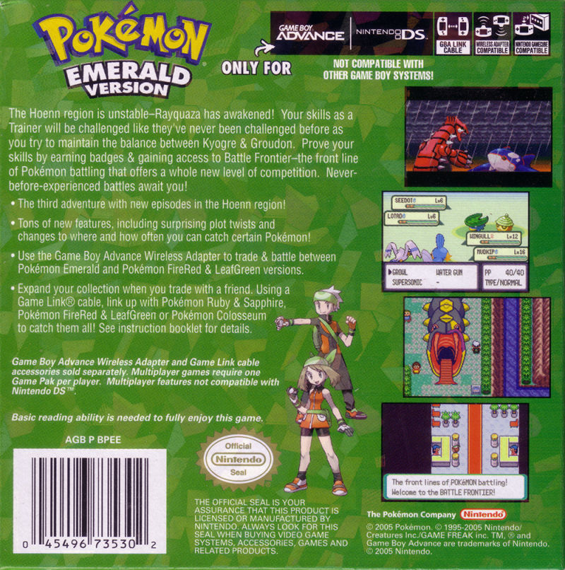 Pokemon Emerald Version | Game Boy Advance | CaveGamers