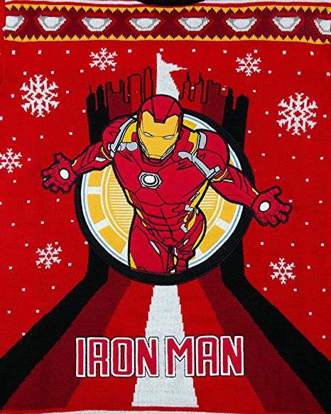Marvel Iron Man Stark Tower Jumper / Ugly Christmas Sweater - Small