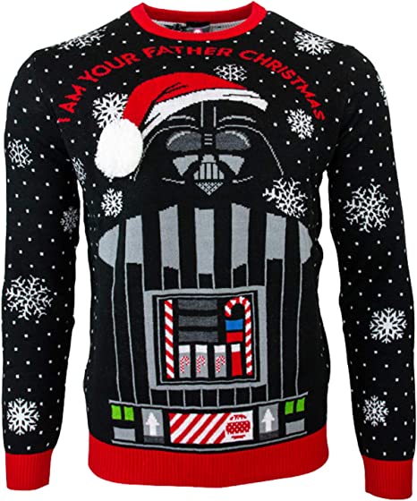Star Wars 'I Am Your Father' Darth Vader Jumper / Ugly Christmas Sweater - 2XS