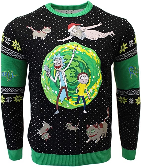 Rick & Morty Portal Jumper / Ugly Christmas Sweater - 3XL