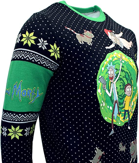 Rick & Morty Portal Jumper / Ugly Christmas Sweater - 3XL