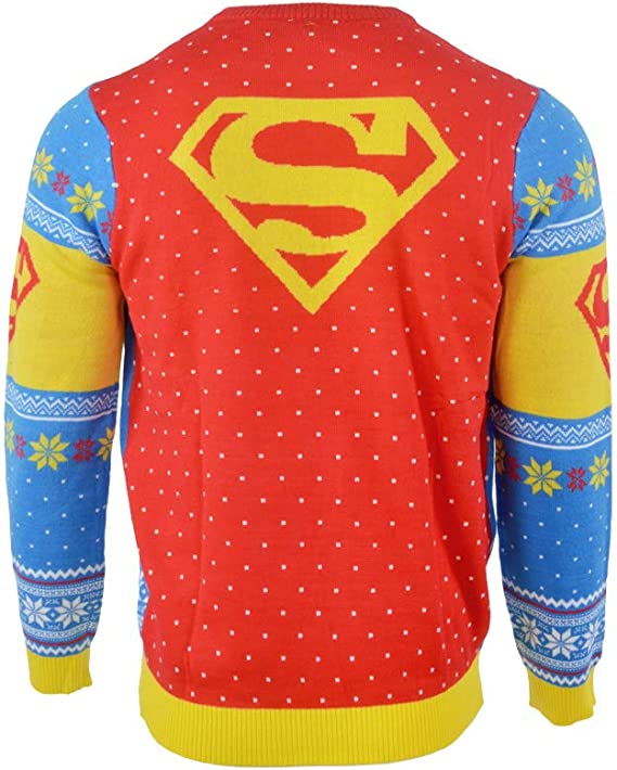 Superman 'Bad Guys Get Coal' Jumper / Ugly Christmas Sweater - XS