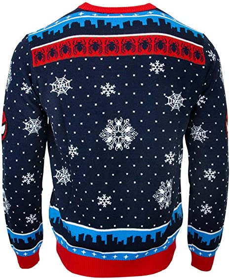 Marvel Spider-Man Swinging Jumper / Ugly Christmas Sweater - Medium