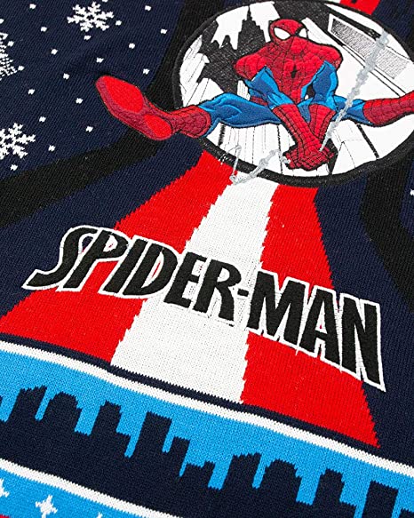 Marvel Spider-Man Swinging Jumper / Ugly Christmas Sweater - Medium