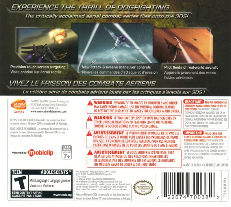 Ace Combat Assault Horizon Legacy