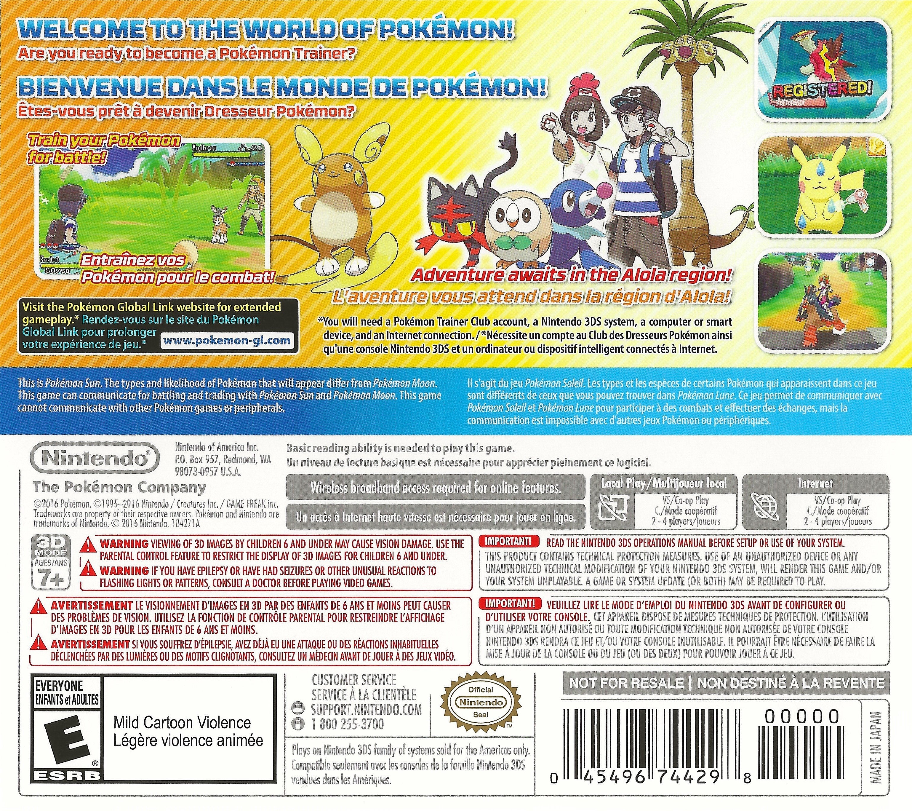 Pokemon Sun [World Edition] [New Condition]