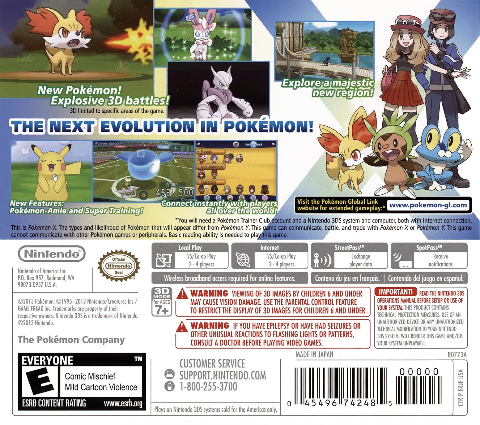 Pokemon X [World Edition] [New Condition]