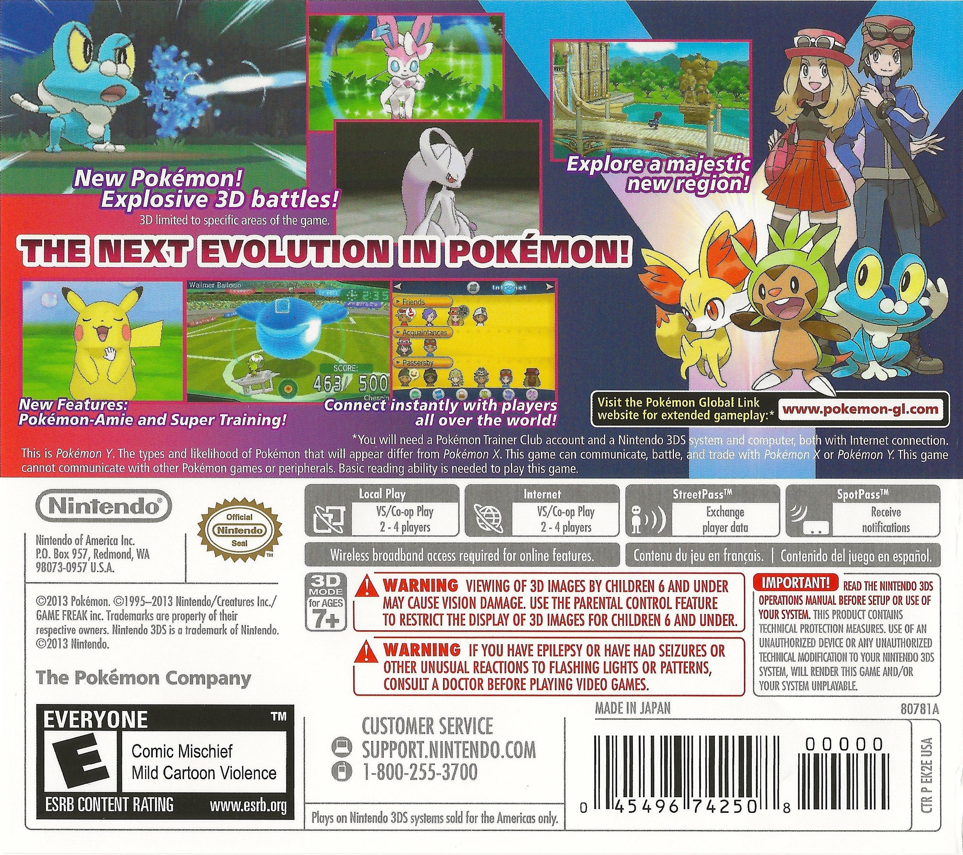 Pokemon Y [World Edition] [New Condition]