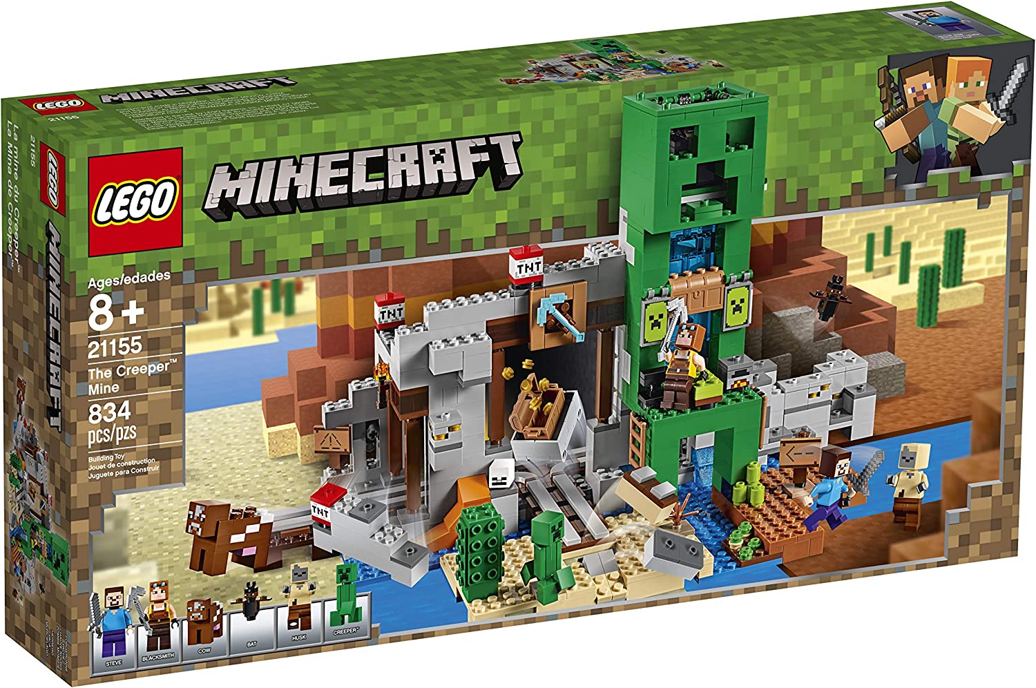 LEGO Minecraft The Creeper Mine 21155 Building Kit (834 Pieces)