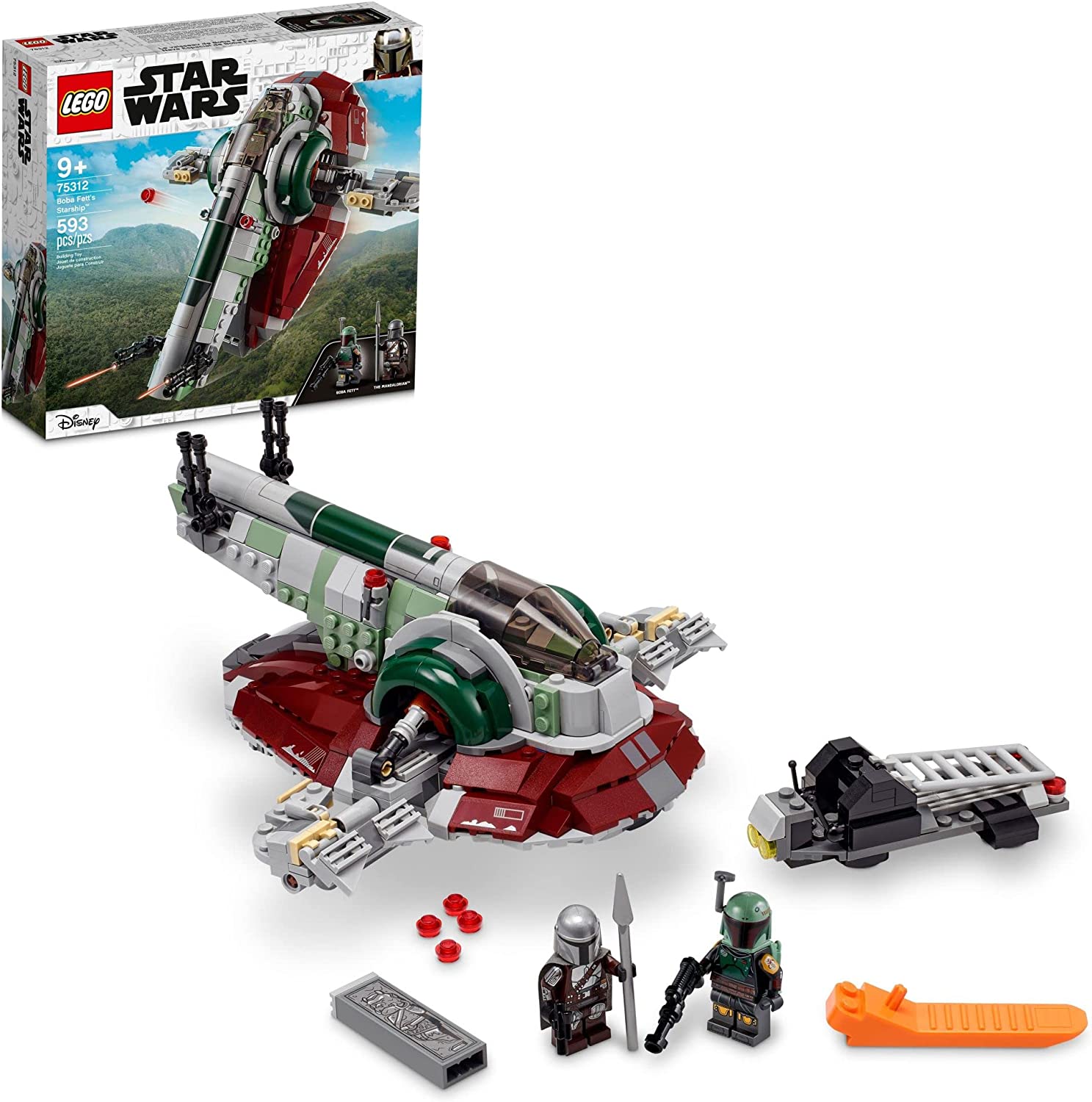 LEGO Star Wars Boba Fett’s Starship 75312 New 2021 (593 Pieces)