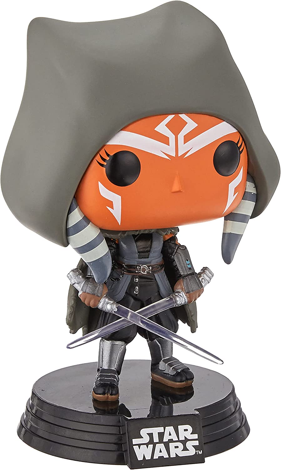 Funko Pop! Star Wars: The Mandalorian - Hooded Ahsoka with Duel Sabers, Amazon Exclusive