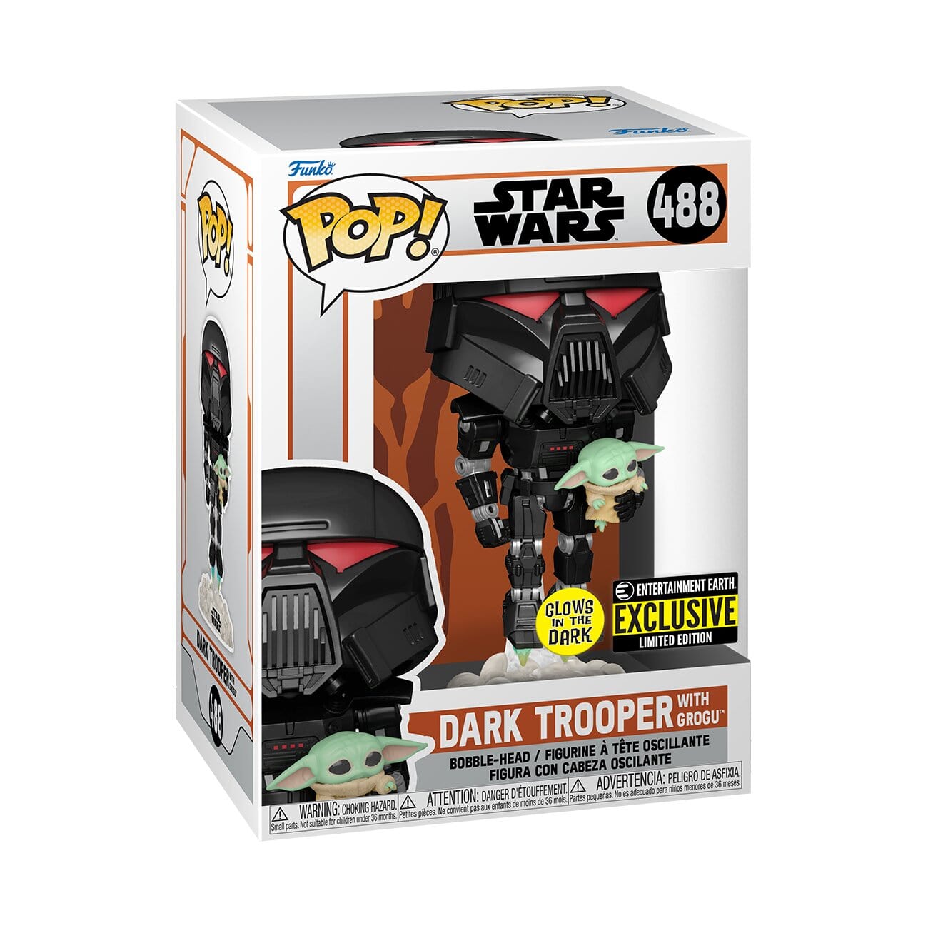 Funko Pop! Star Wars: The Mandalorian - Dark Trooper with Grogu