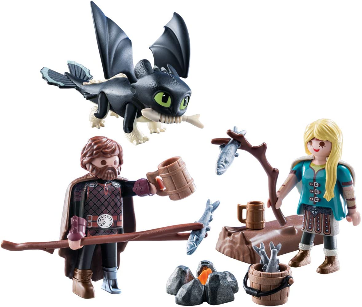 PLAYMOBIL How to Train Your Dragon III Hiccup & Astrid with Baby Dragon Multicolor
