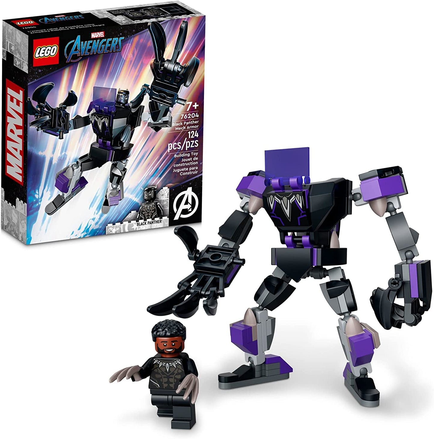 LEGO Marvel Black Panther Mech Armor 76204 Building Kit; Collectible Mech and Minifigure for Supe