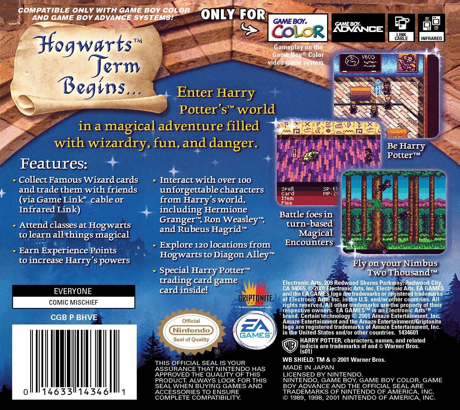 Harry Potter & The Sorcerer's Stone | Game Boy Color | CaveGamers