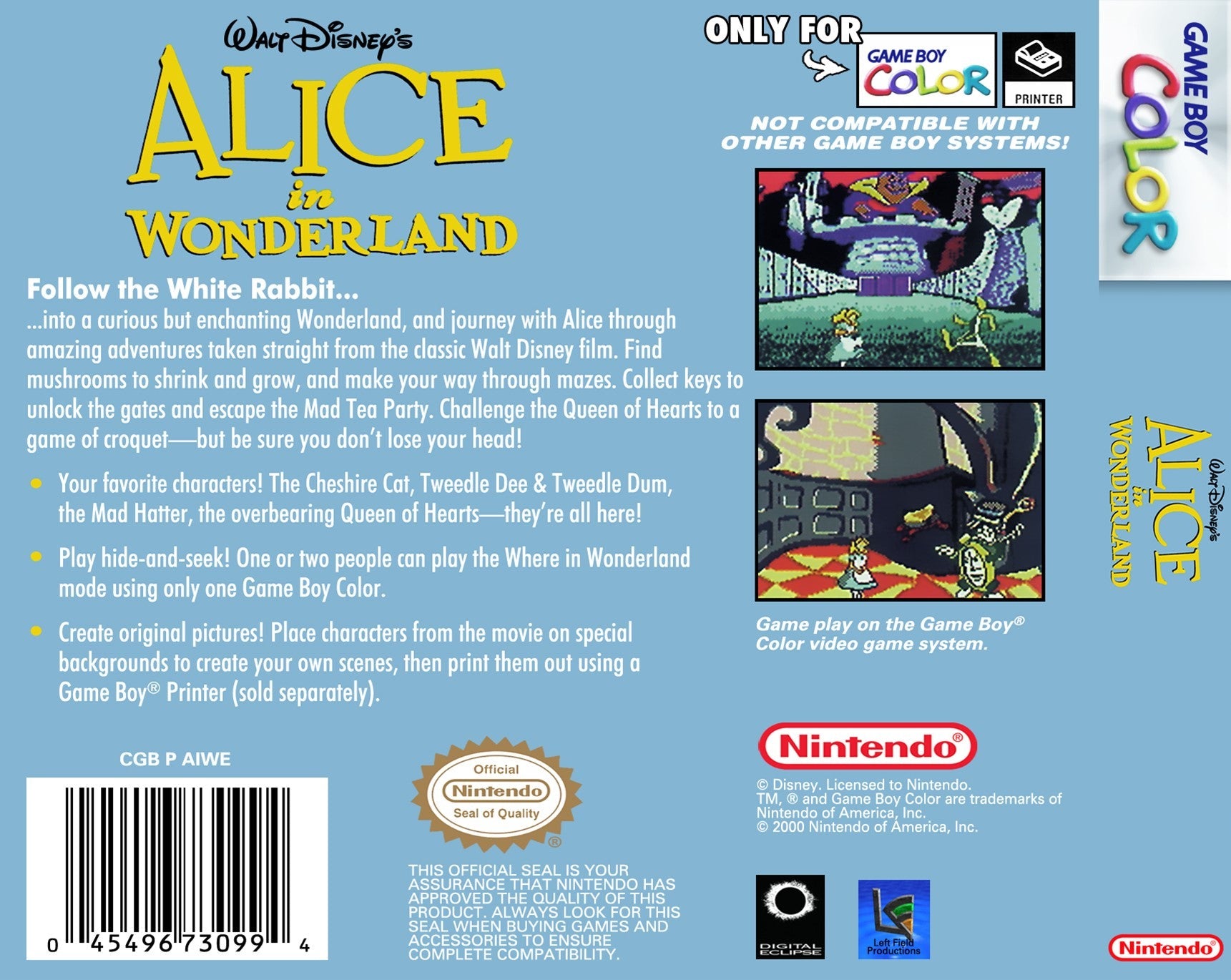 Alice In Wonderland | Game Boy Color | CaveGamers