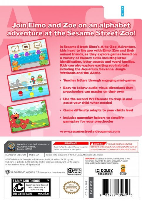 Sesame Street: Elmo's A-to-Zoo Adventure